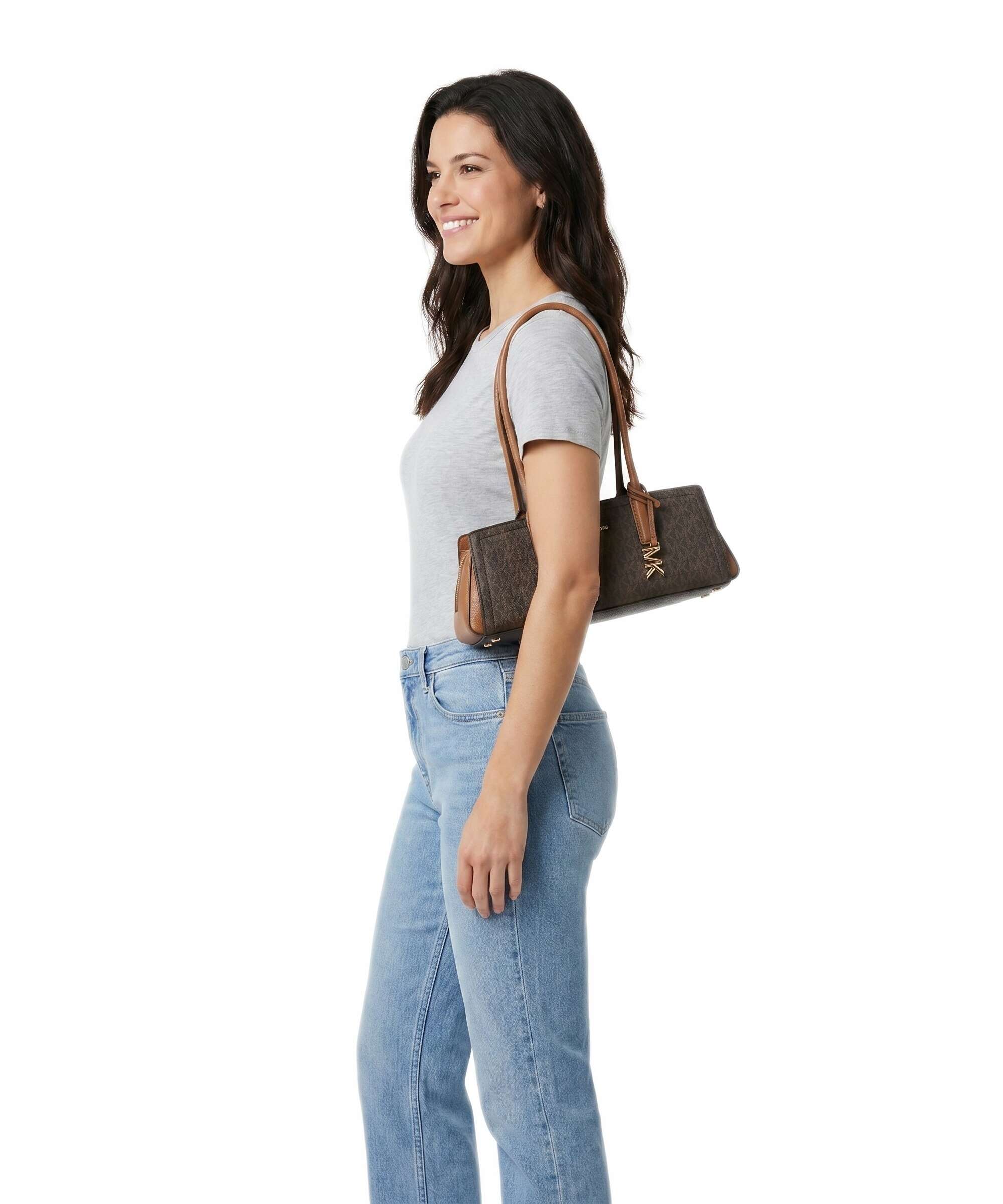 Michael Kors Laila Small Sac porté épaule brown/acorn - Image 3