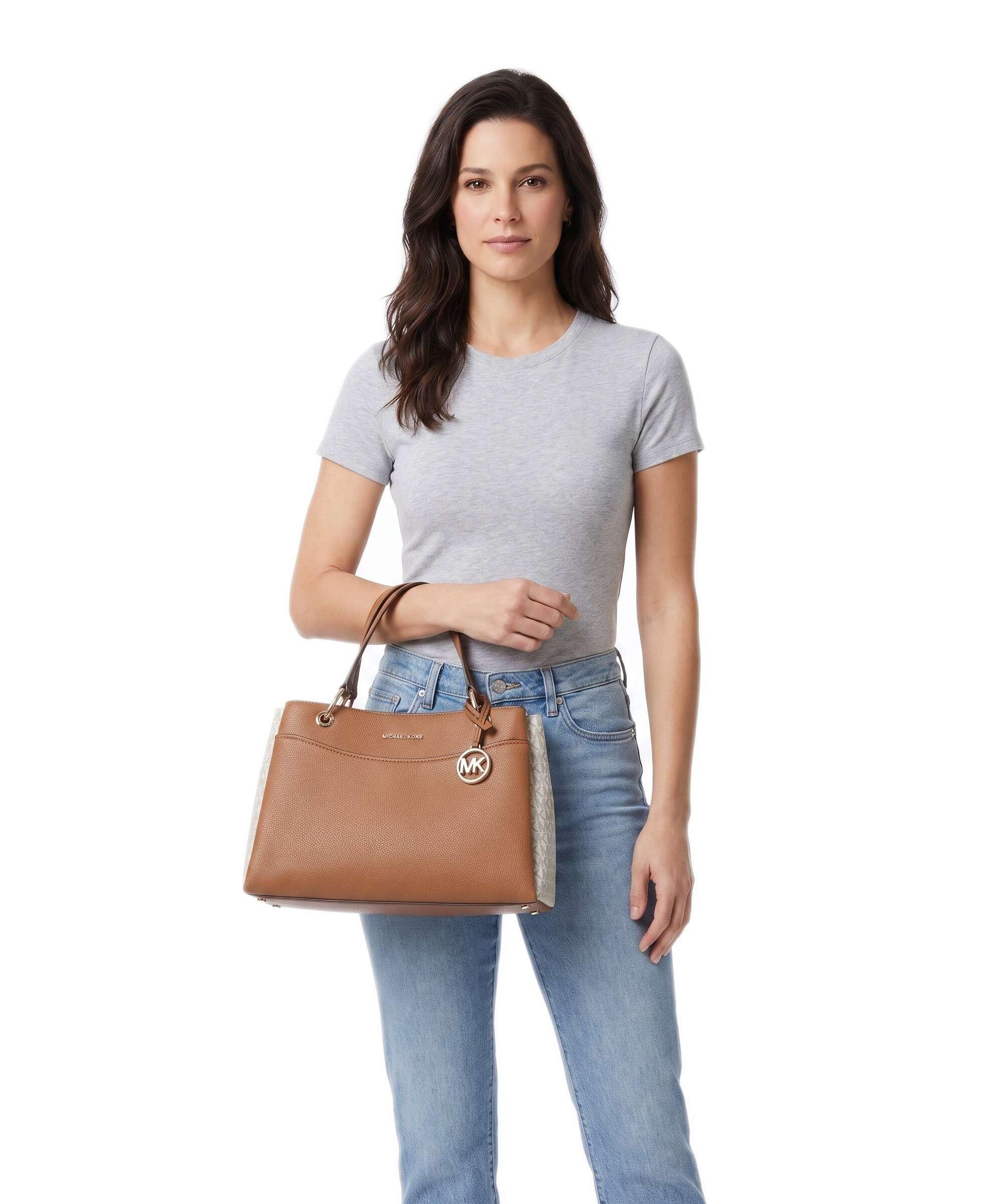 Michael Kors May Medium Sac à main vanilla/acorn - Image 3