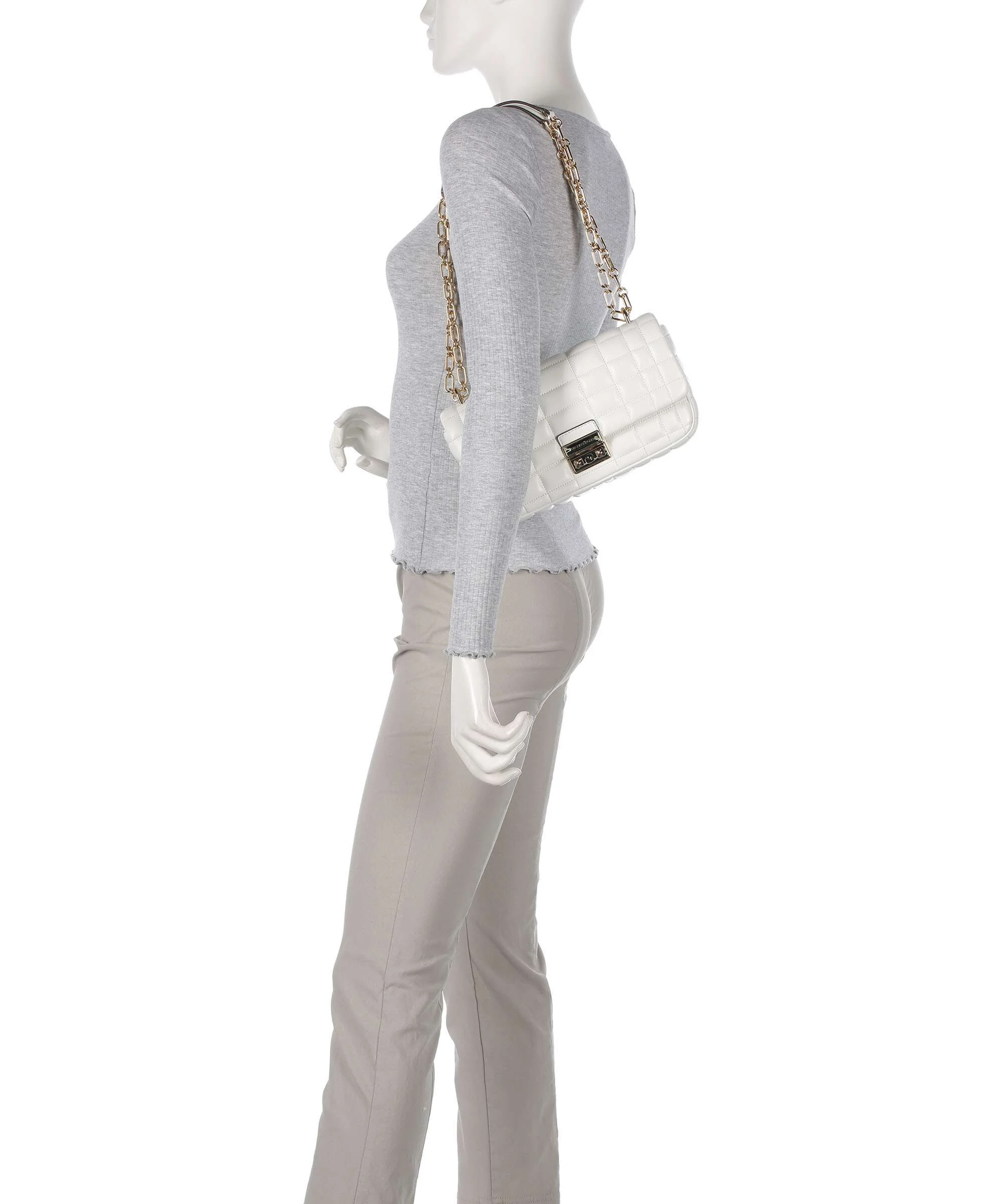 Michael Kors Tribeca Sac porté épaule optic white - Image 3