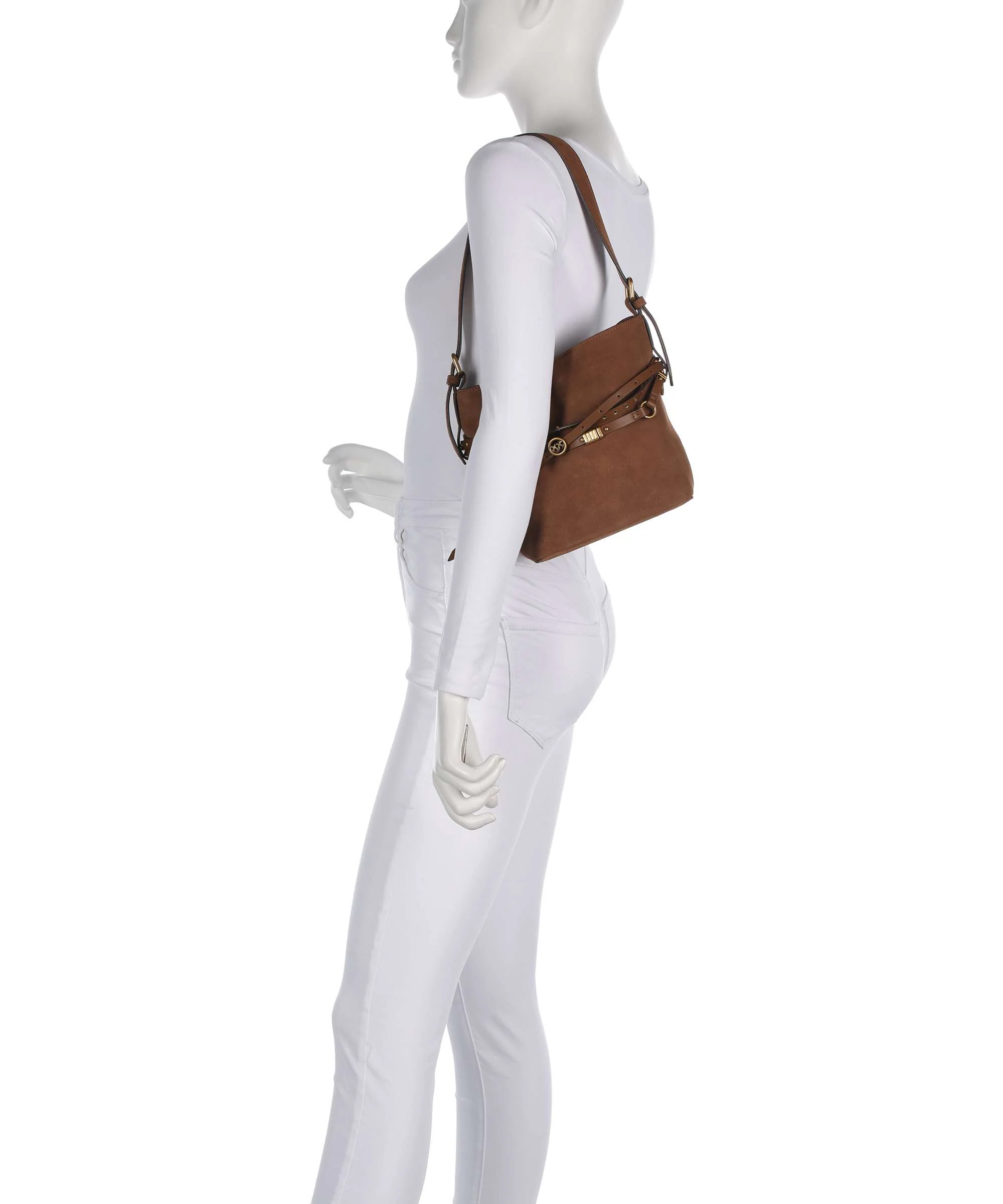 Pinko Belt Mini Sac seau marrone/leone/antique gold - Image 3