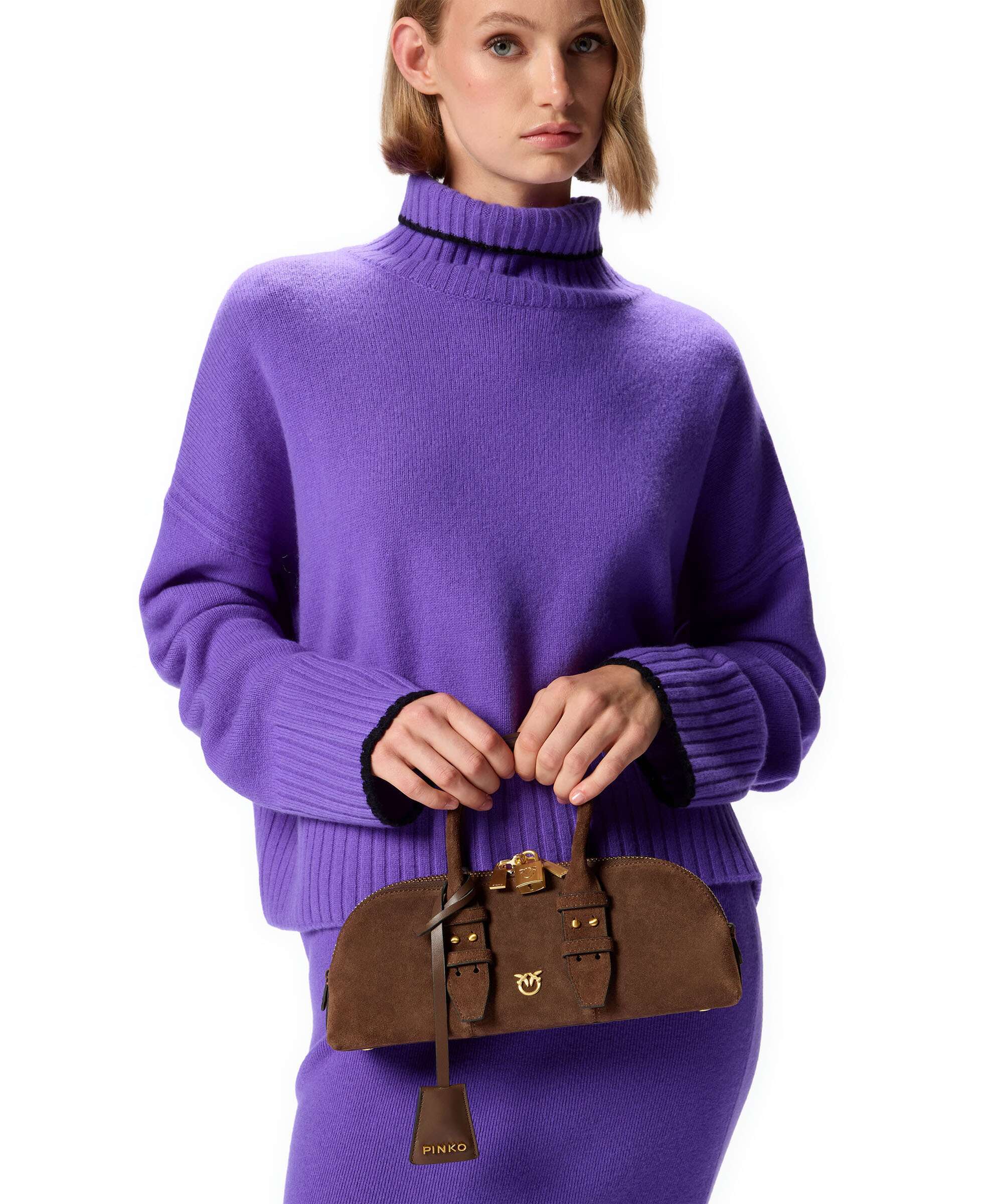 Pinko Bowling Horizontal Sac à main marrone castano/matt gold - Image 3