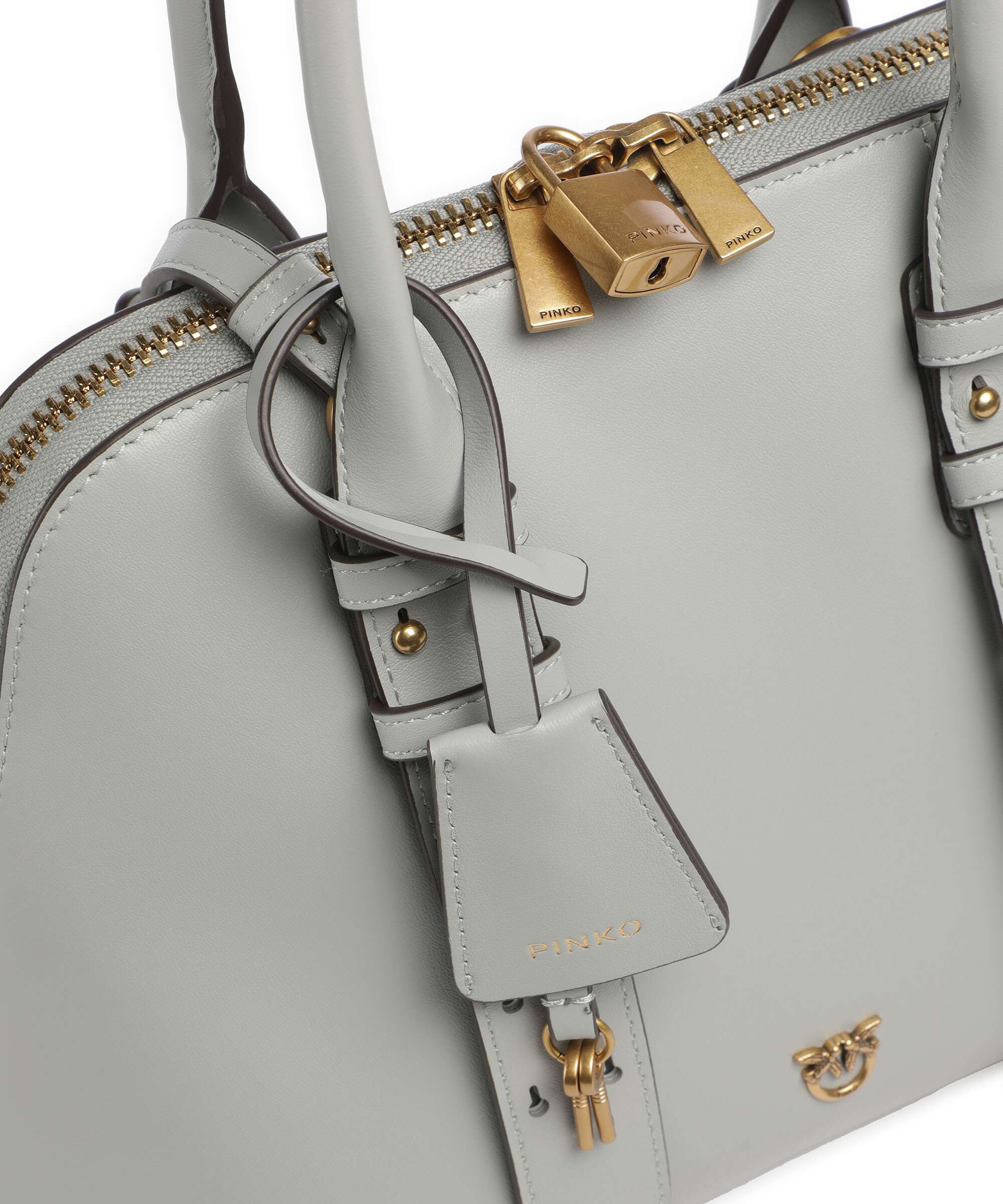 Pinko Bowling Medium Sac à main grigio perla/antique gold - Image 4