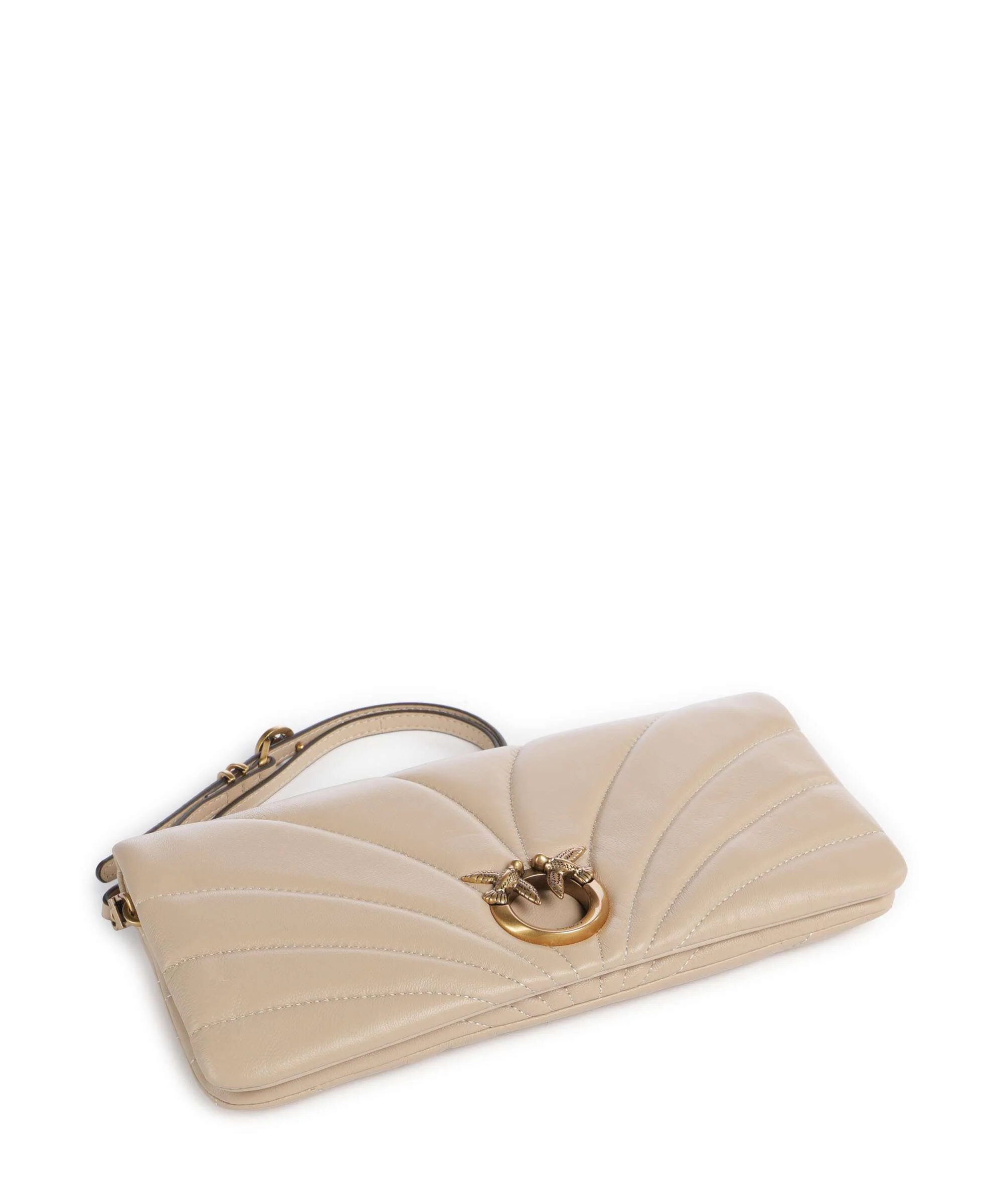 Pinko Click Horizontal Classic Sac bandoulière beige/grigio fumo/antique gold - Image 4