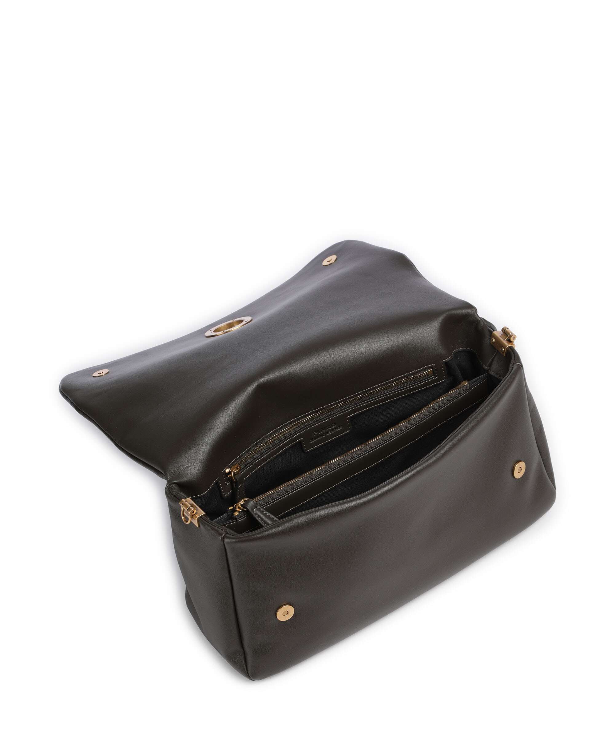 Pinko Click Soft Horizontal Sac porté épaule verde fango/antique gold - Image 5