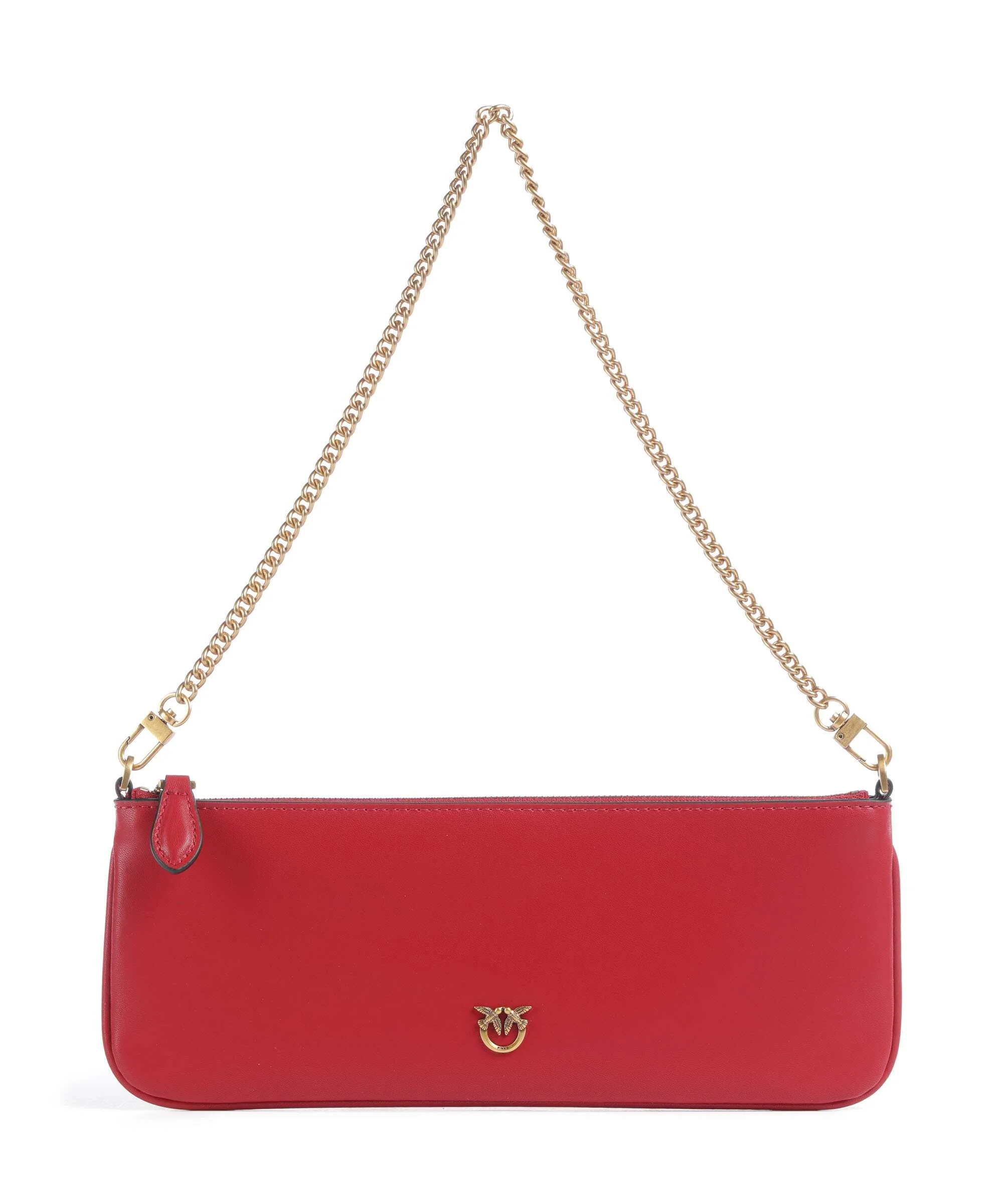 Pinko Flat Horizontal Sac porté épaule rosso rio/antique gold