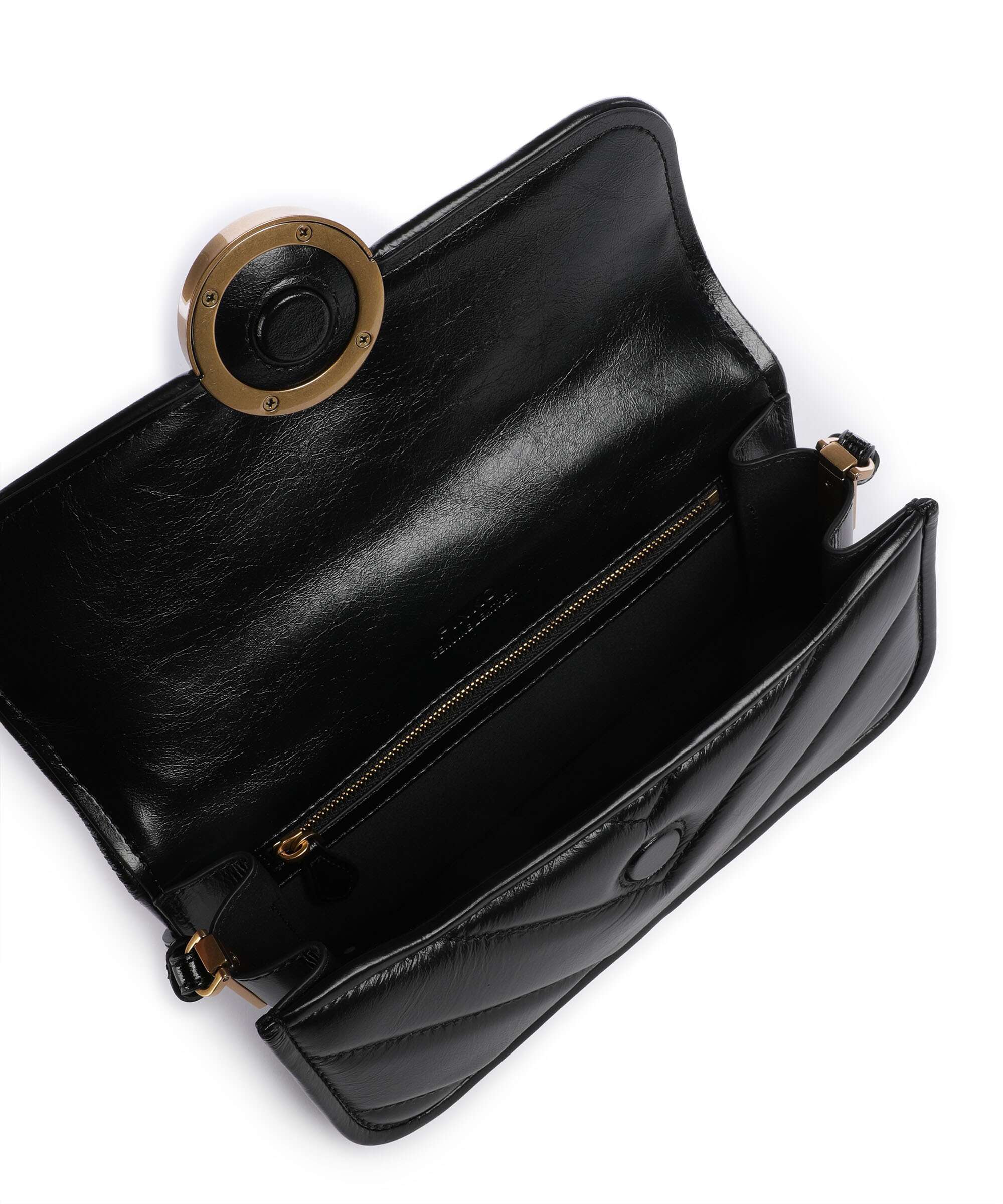 Pinko Love Box Horizontal Sac porté épaule nero/antique gold - Image 5