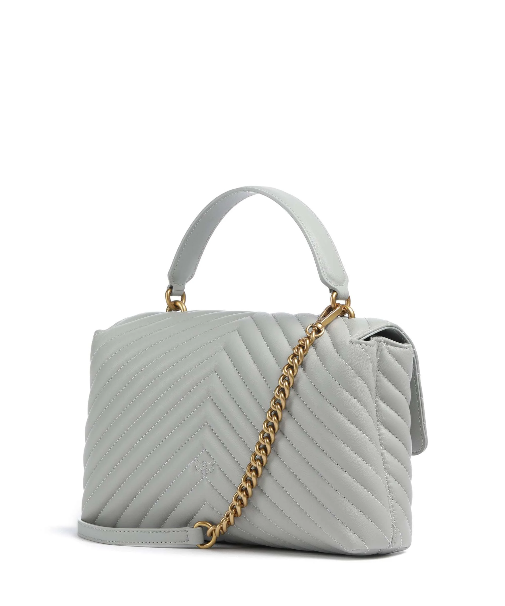 Pinko Love Lady Puff Classic Sac à main grigio perla/antique gold - Image 2