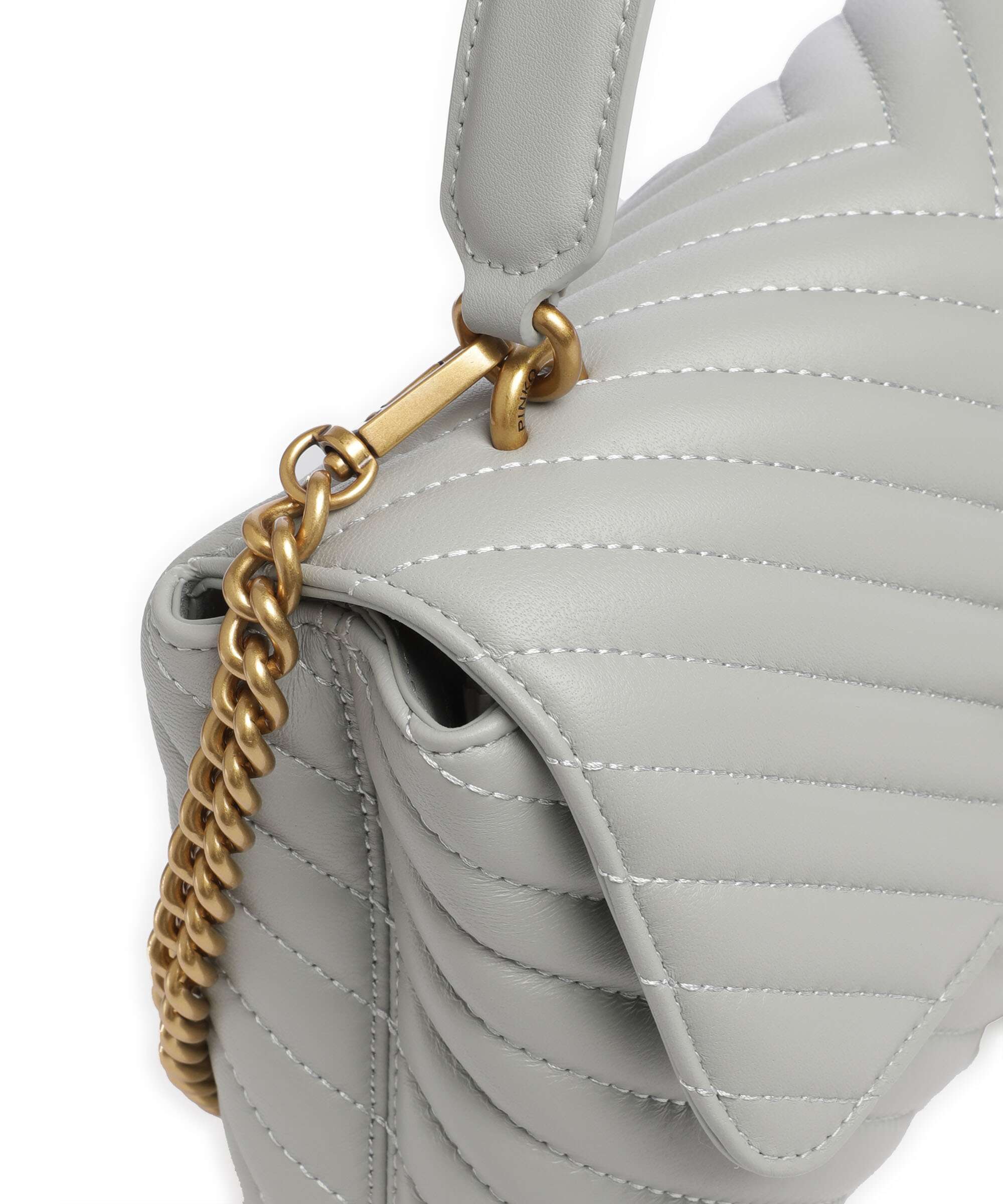 Pinko Love Lady Puff Classic Sac à main grigio perla/antique gold - Image 4