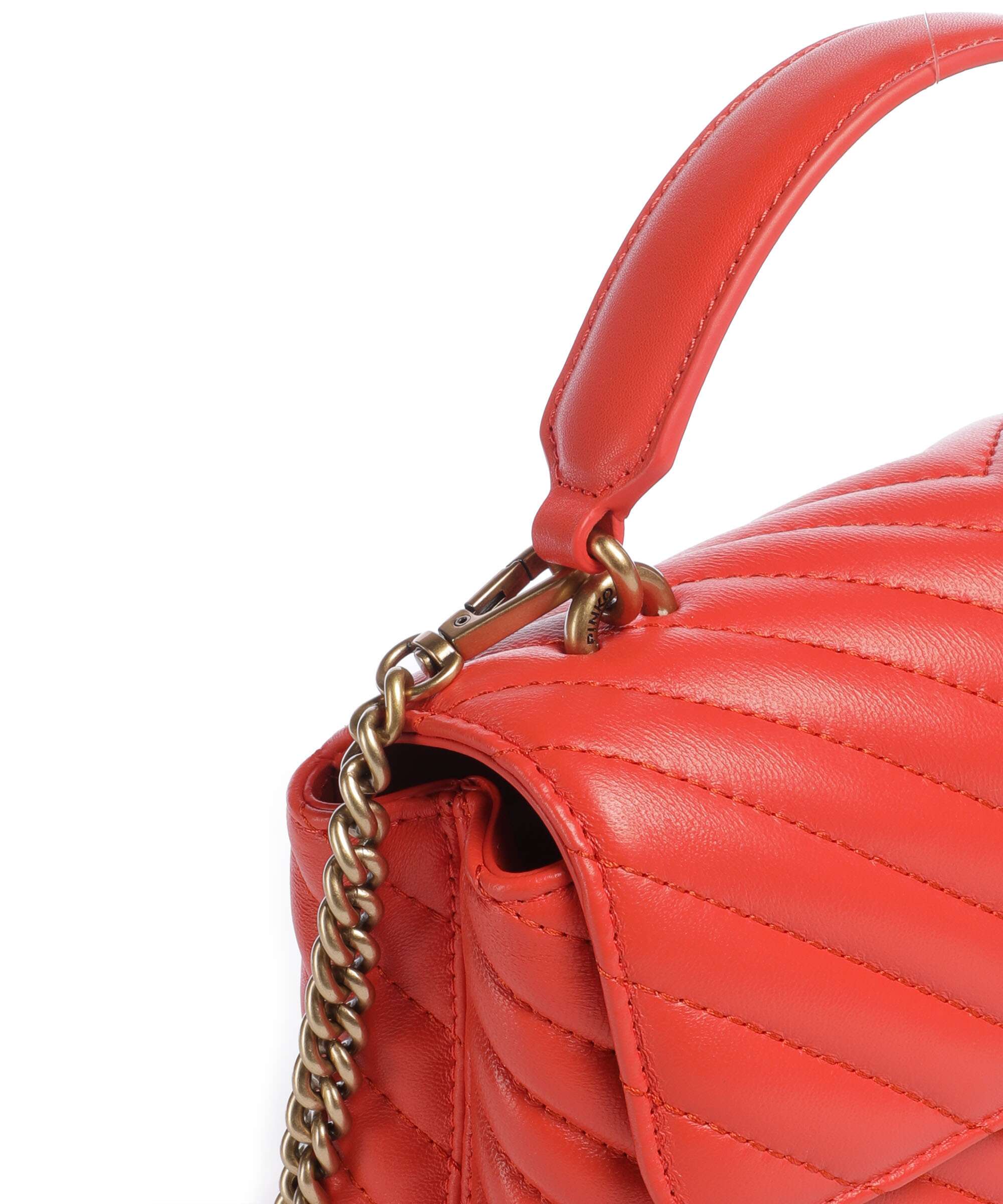 Pinko Love Lady Puff Mini Sac à main rosso mandarino/antique gold - Image 4
