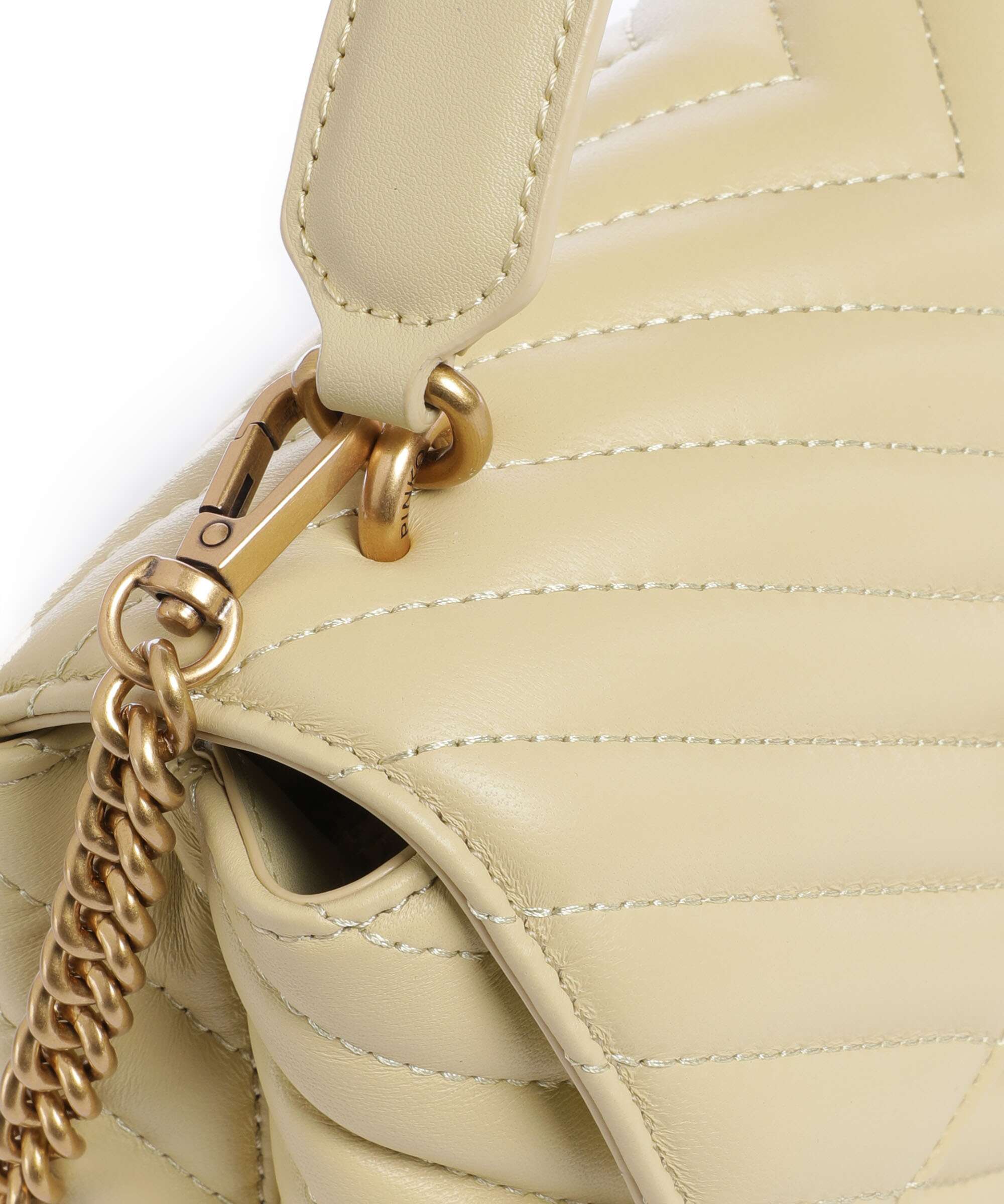 Pinko Love Lady Puff Mini Sac à main giallo vaniglia/antique gold - Image 4