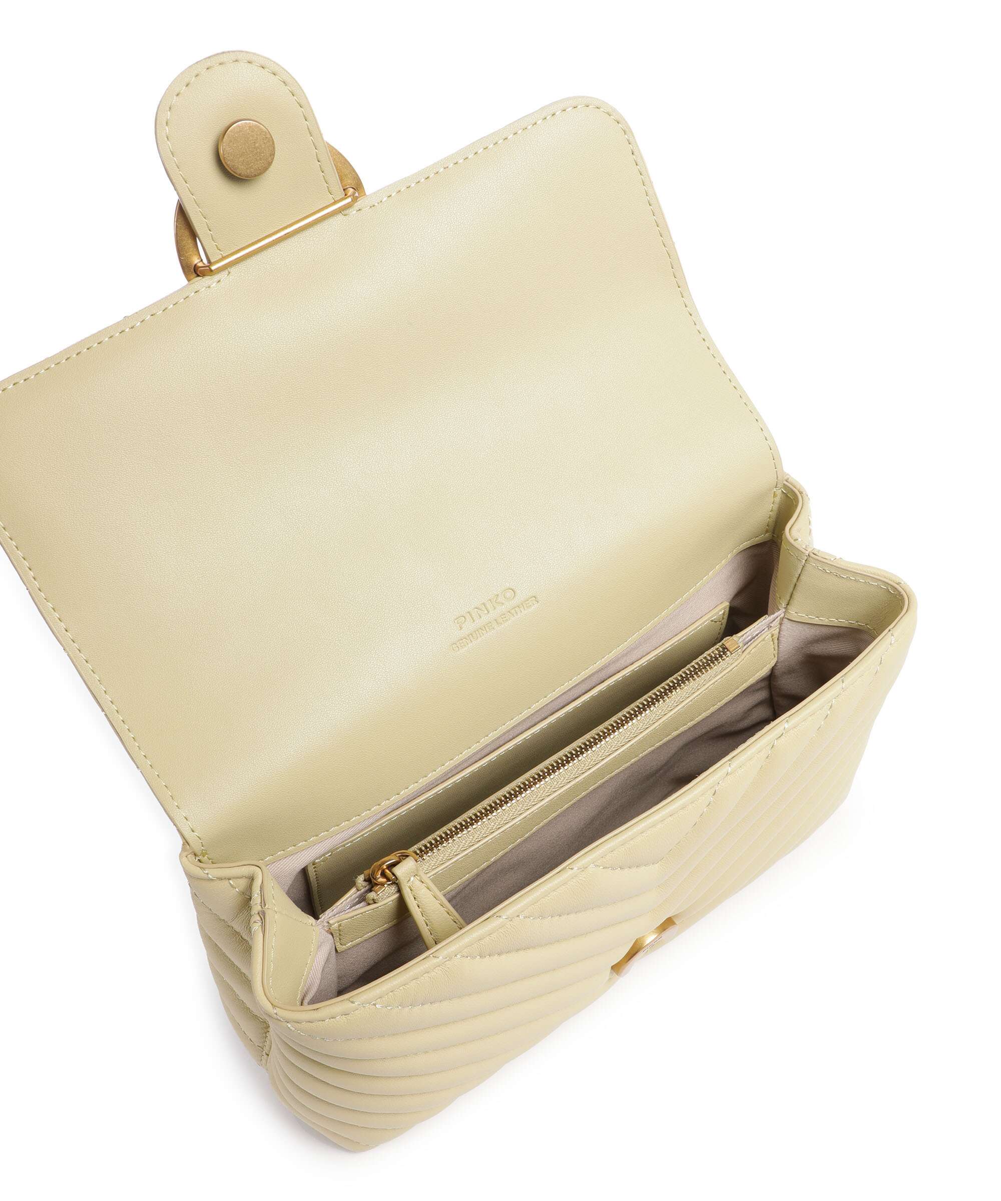 Pinko Love Lady Puff Mini Sac à main giallo vaniglia/antique gold - Image 6