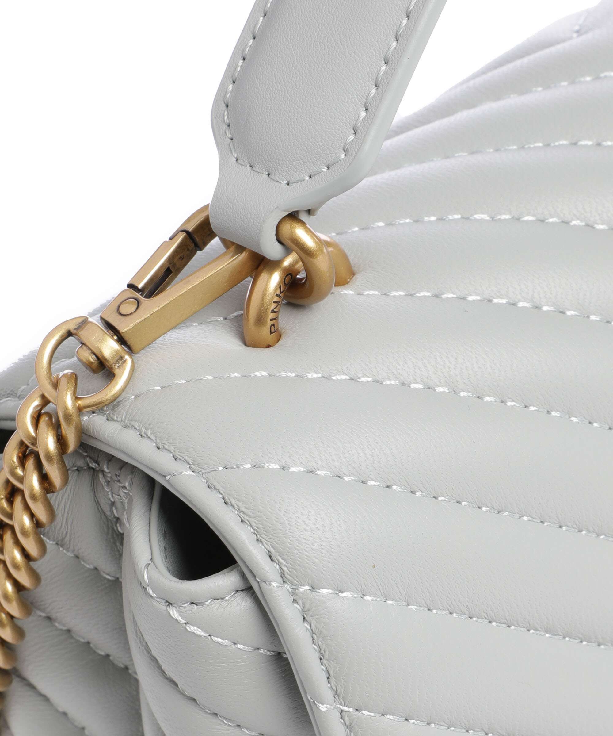 Pinko Love Lady Puff Mini Sac à main grigio perla/antique gold - Image 4