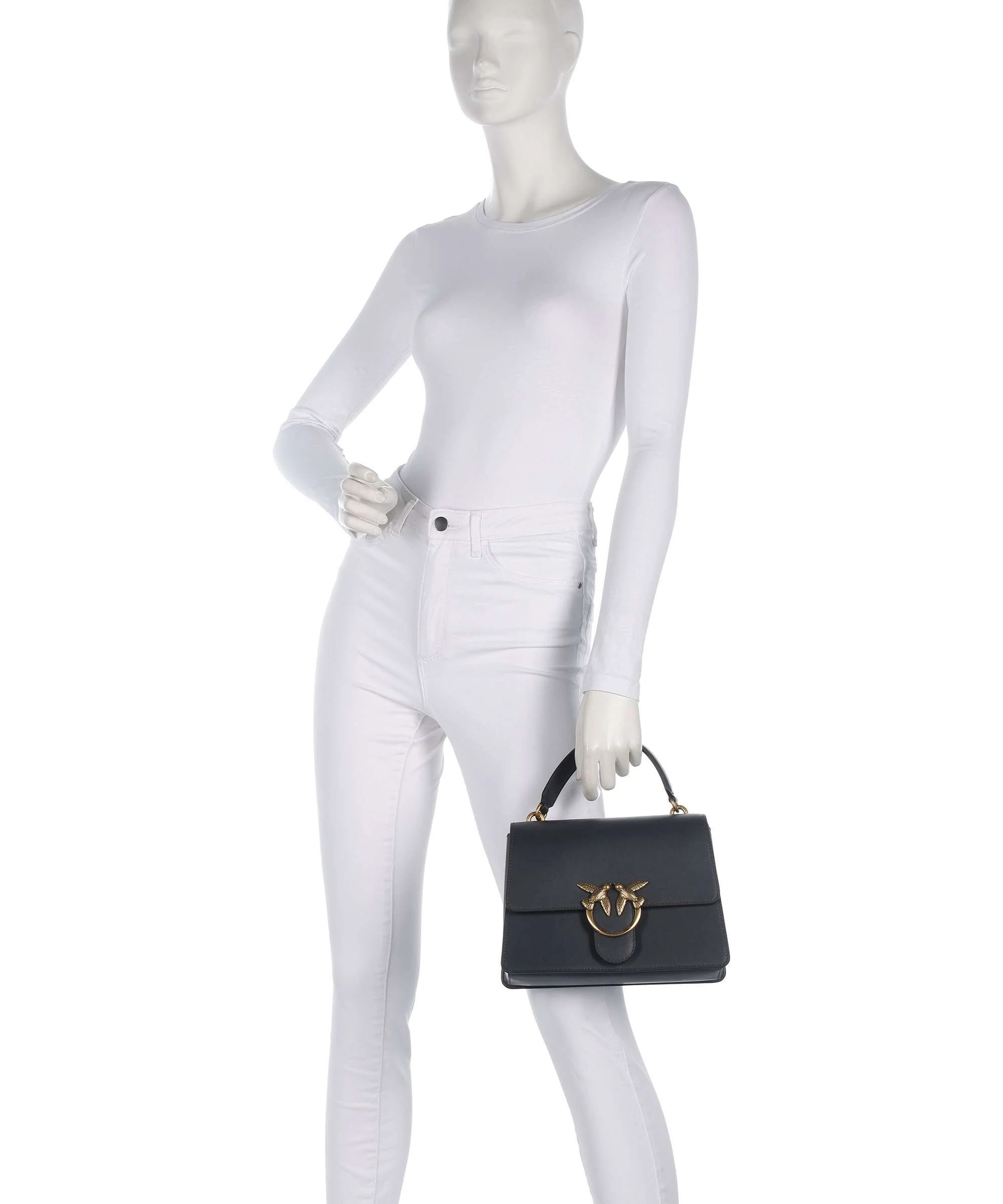 Pinko Love One Classic Sac à main grigio asfalto/antique gold - Image 3
