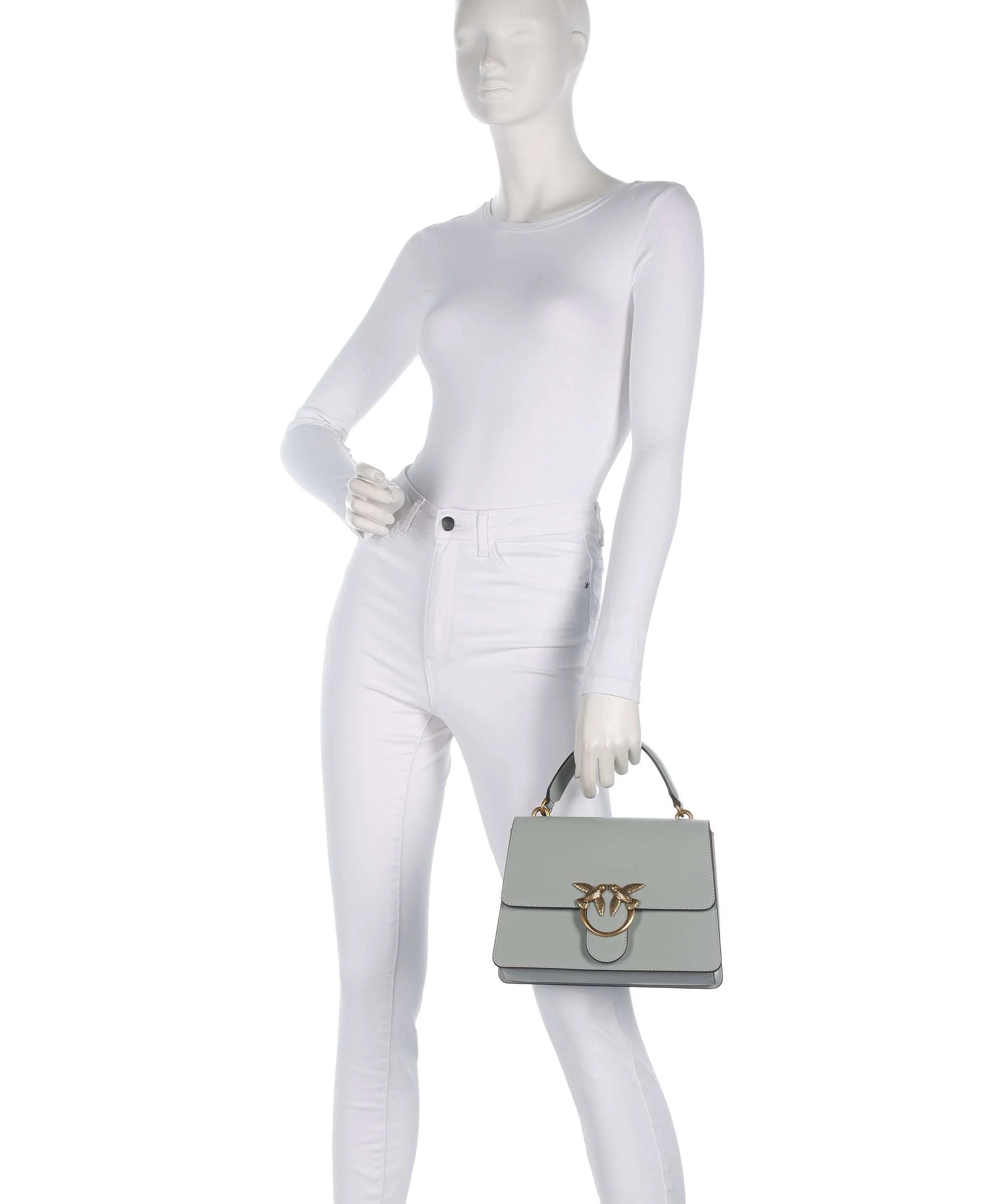 Pinko Love One Classic Sac à main grigio perla/antique gold - Image 3