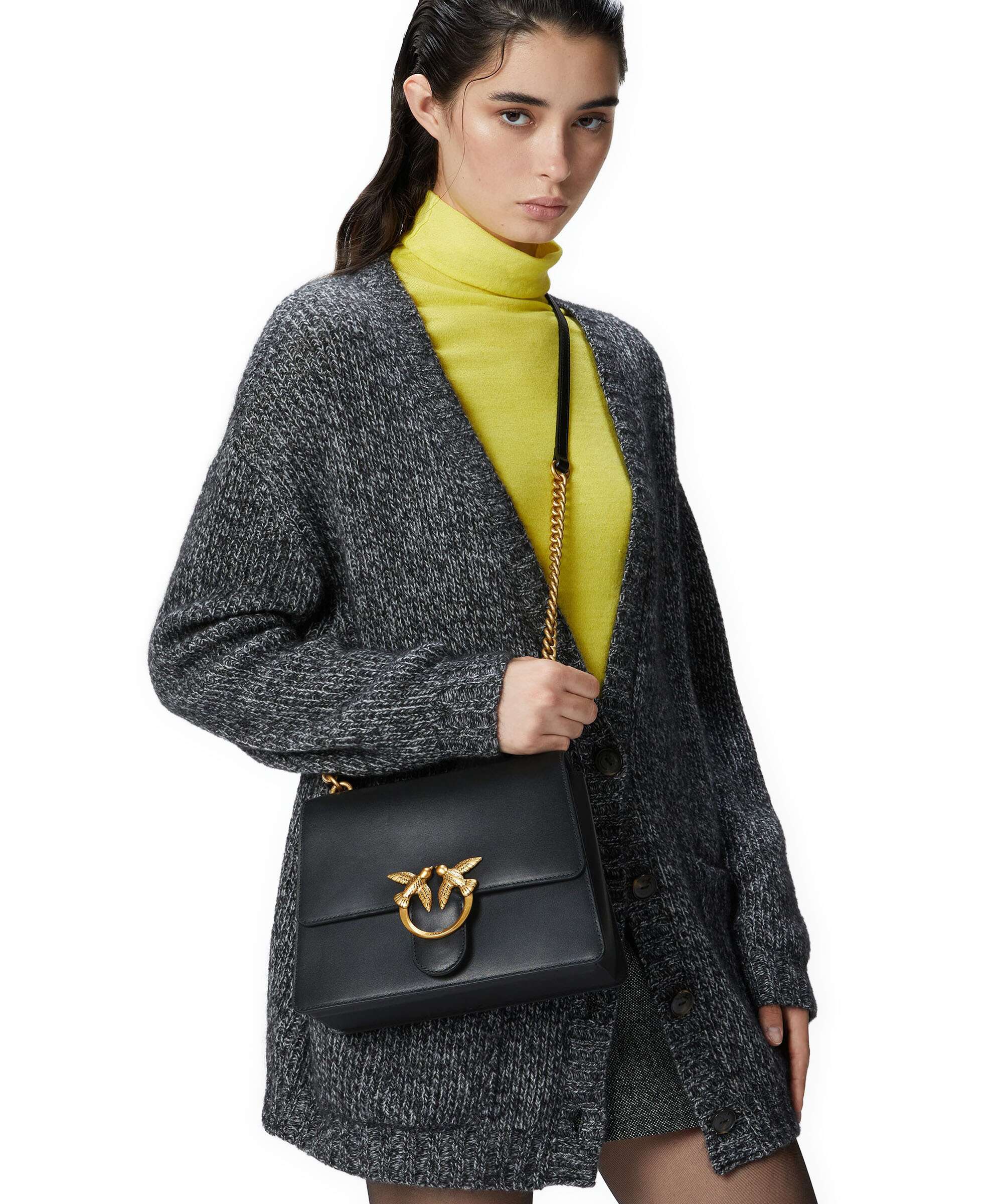 Pinko Love One Classic Sac à main nero/antique gold - Image 4
