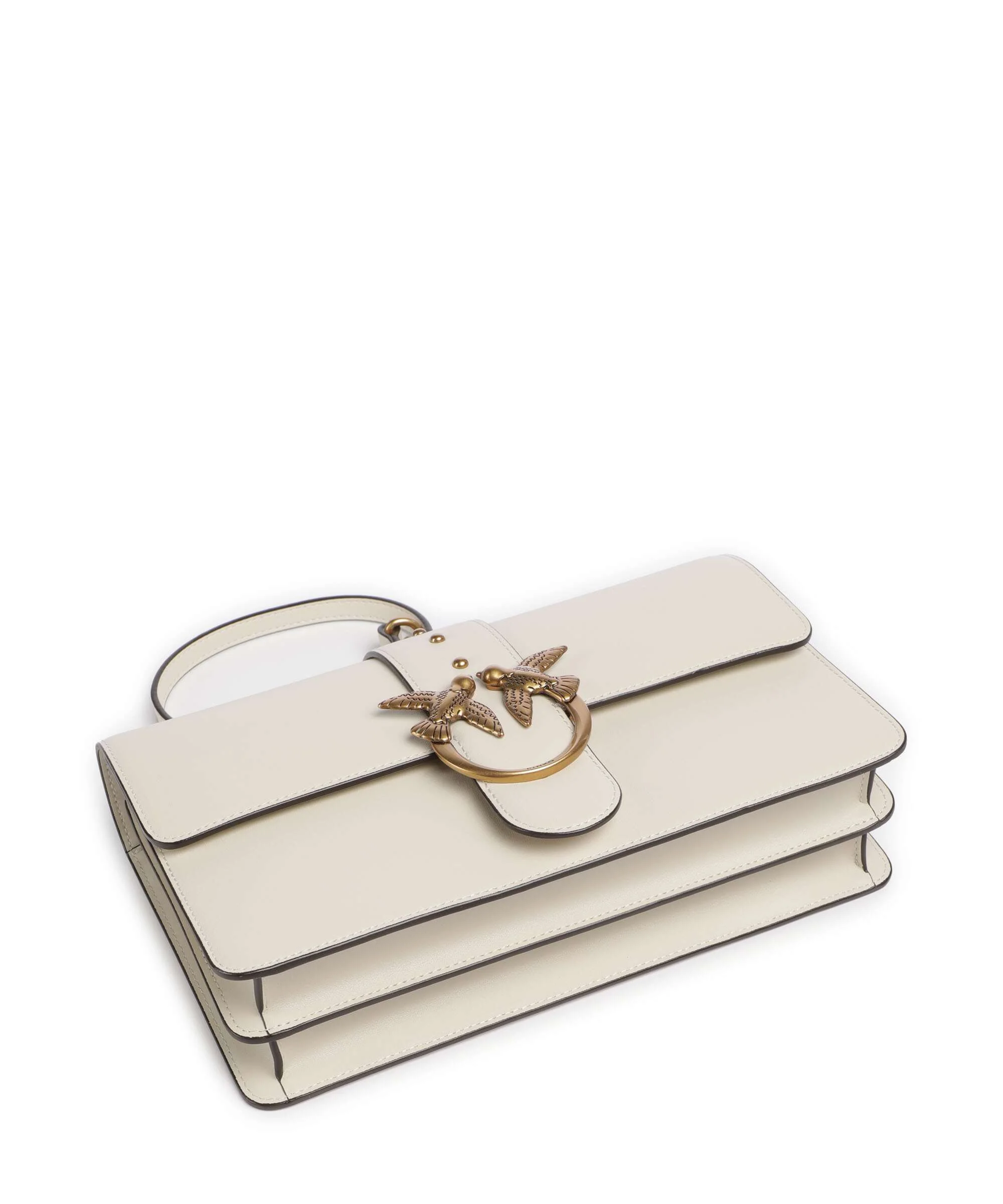 Pinko Love One Classic Sac bandoulière bianco seta/antique gold - Image 5