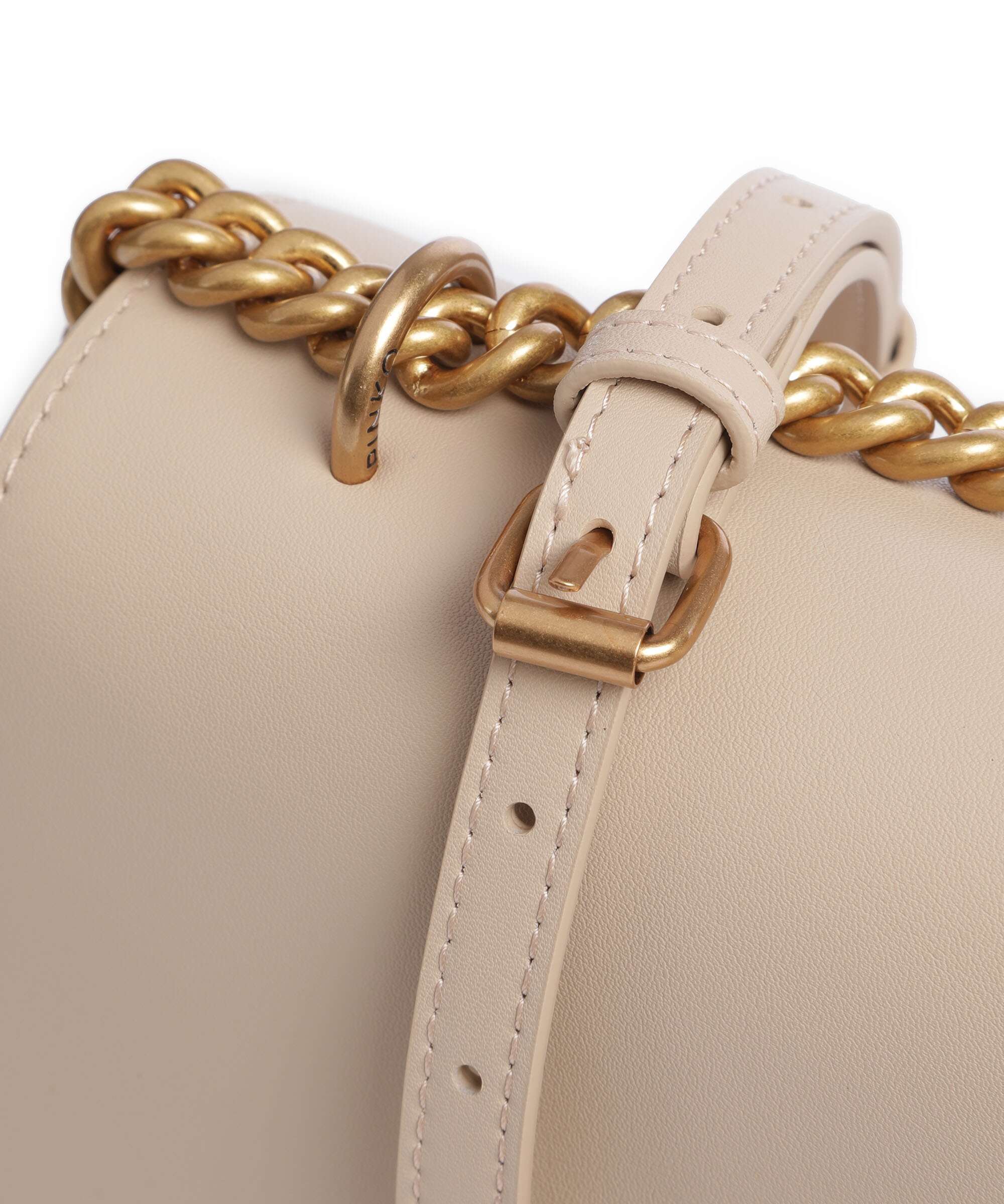 Pinko Love One Classic Sac porté épaule beige/grigio fumo/antique gold - Image 5