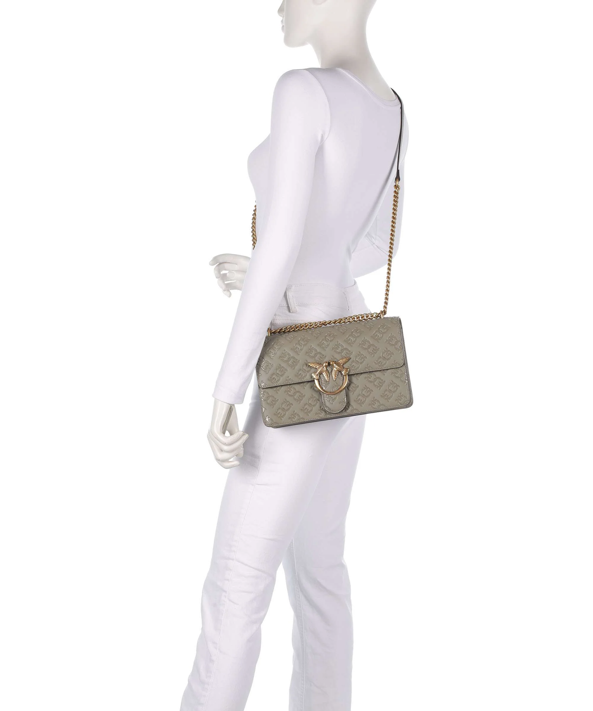 Pinko Love One Classic Sac porté épaule noce/antique gold - Image 3