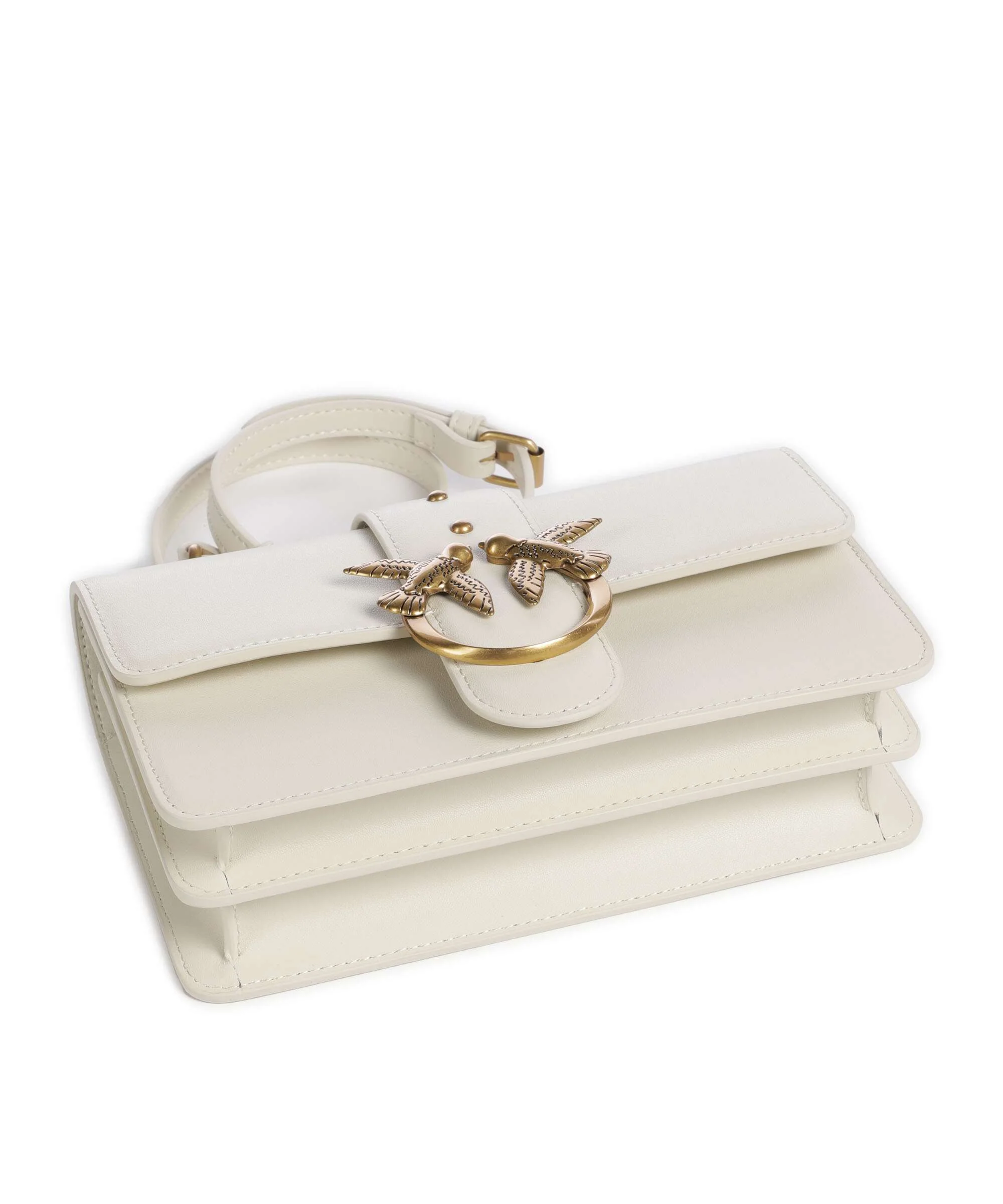 Pinko Love One Mini Sac bandoulière bianco seta/antique gold - Image 5