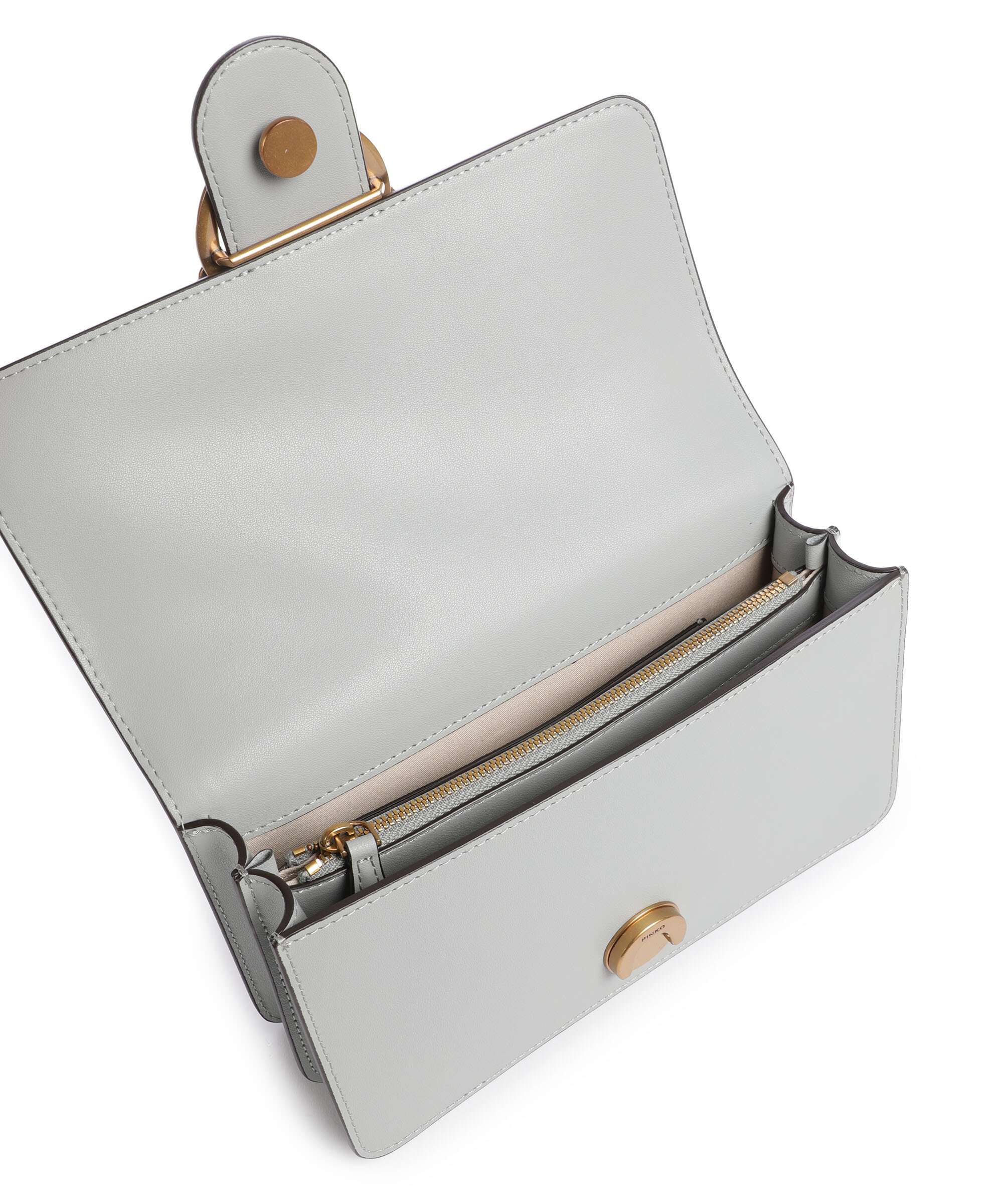 Pinko Love One Mini Sac bandoulière grigio perla/antique gold - Image 6