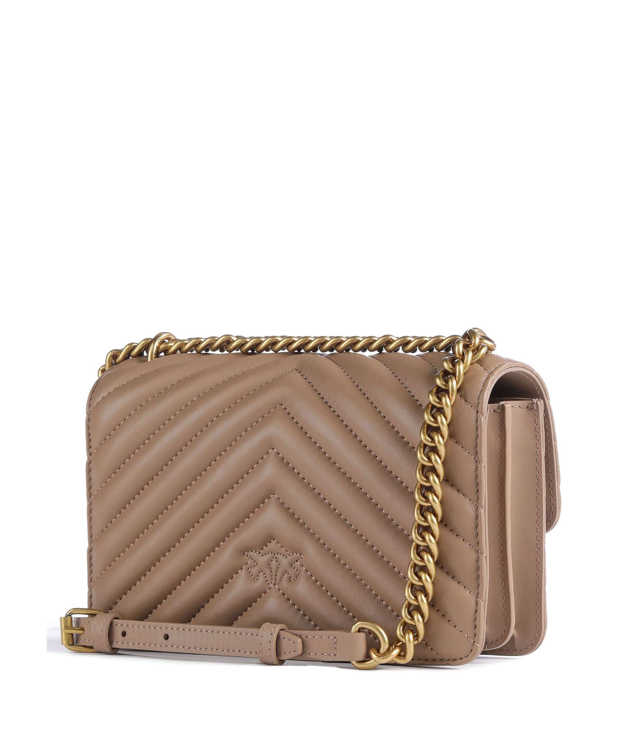 Pinko Love One Mini Sac porté épaule biscotto zenzero/antique gold - Image 2
