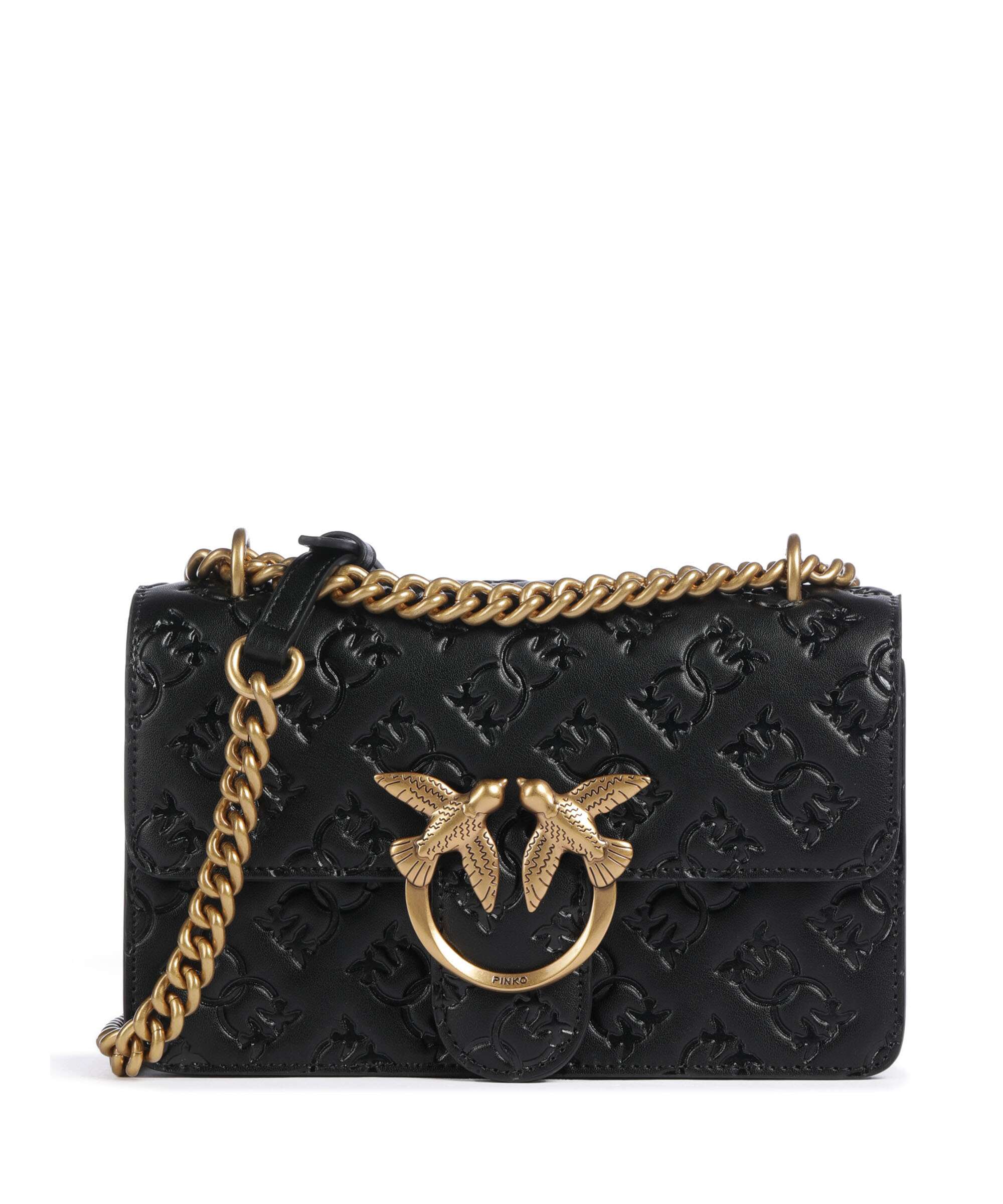 Pinko Love One Mini Sac porté épaule nero/antique gold