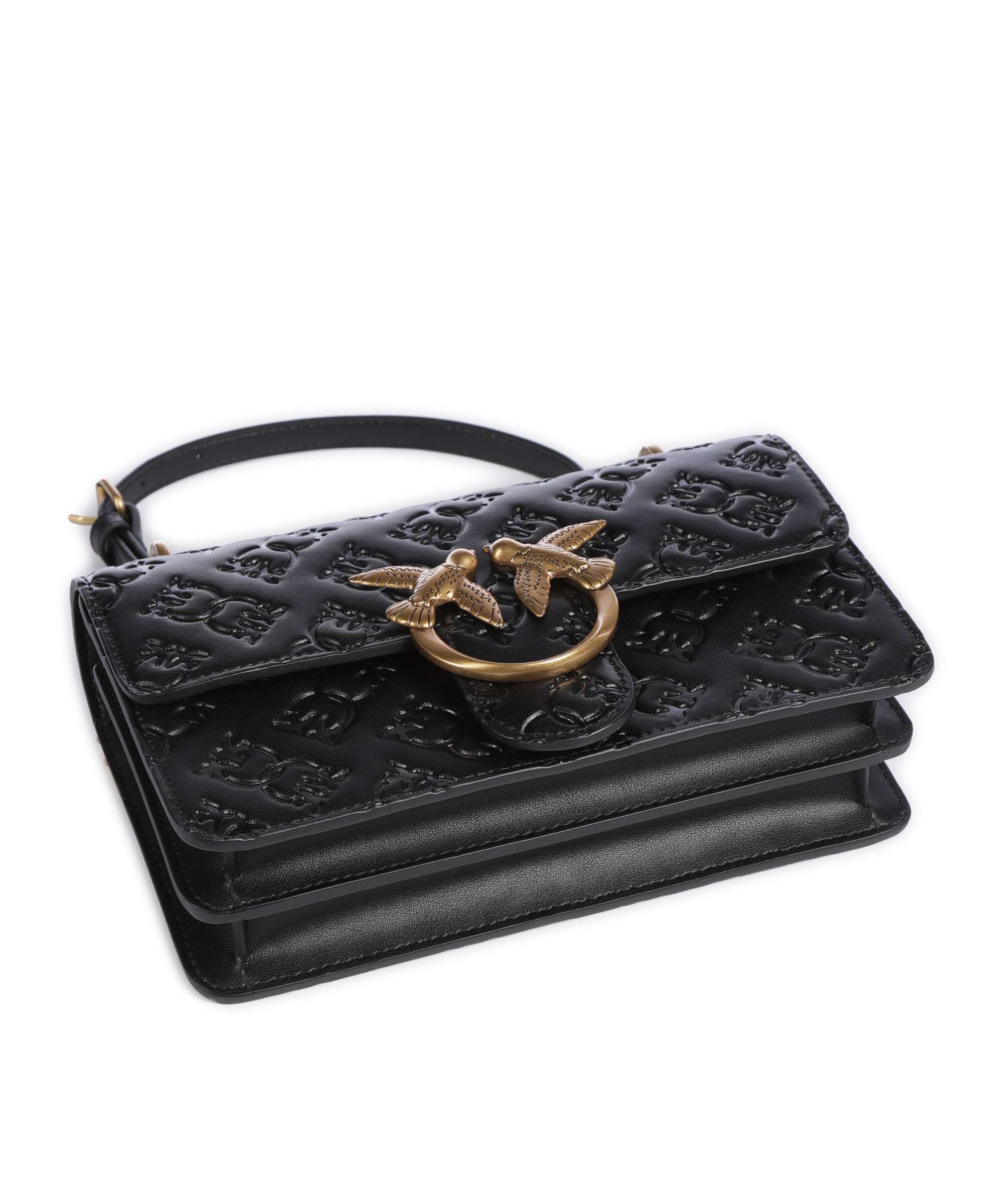 Pinko Love One Mini Sac porté épaule nero/antique gold - Image 6