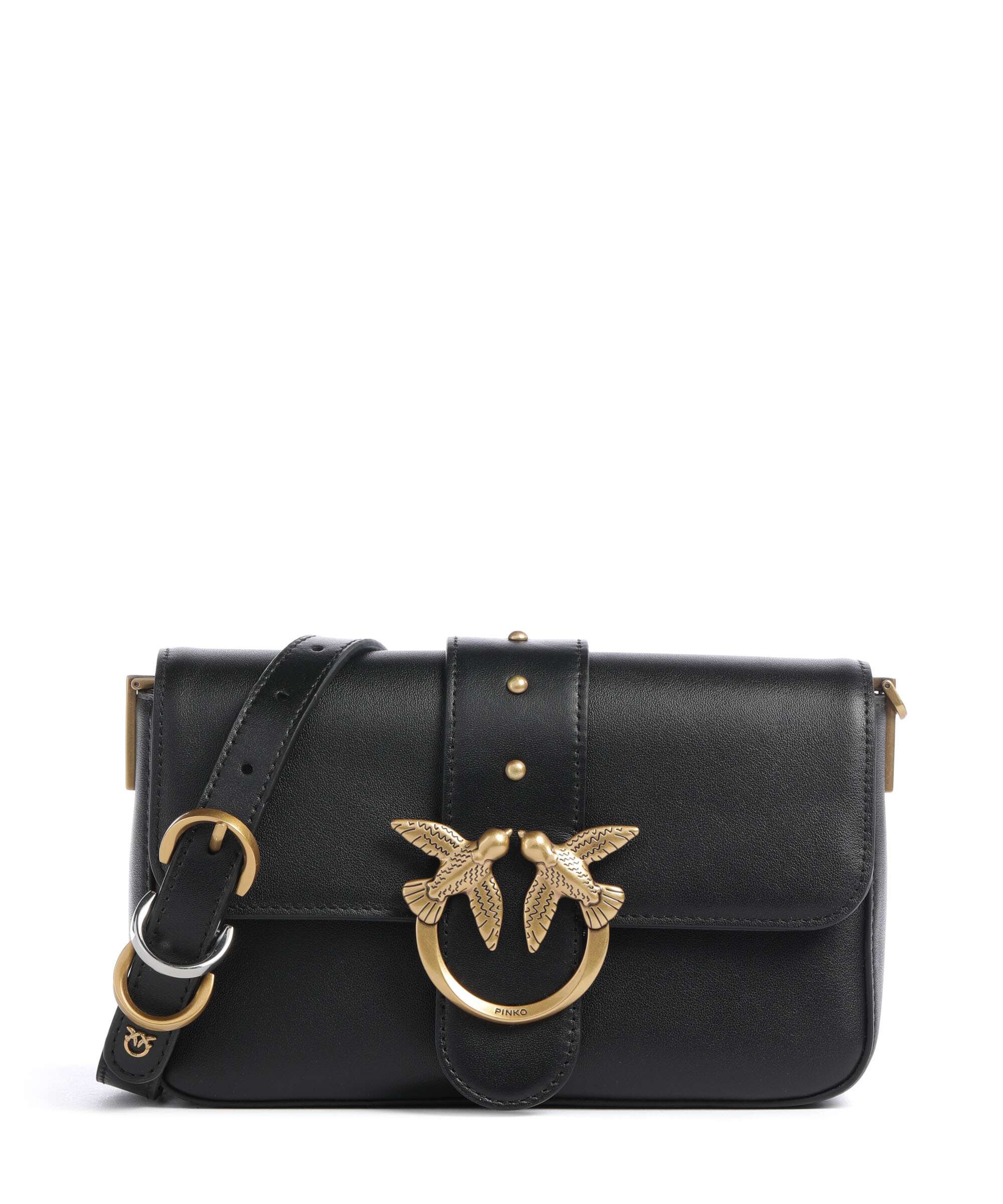 Pinko Love One Mini Slouchy Charms Sac bandoulière nero/antique gold