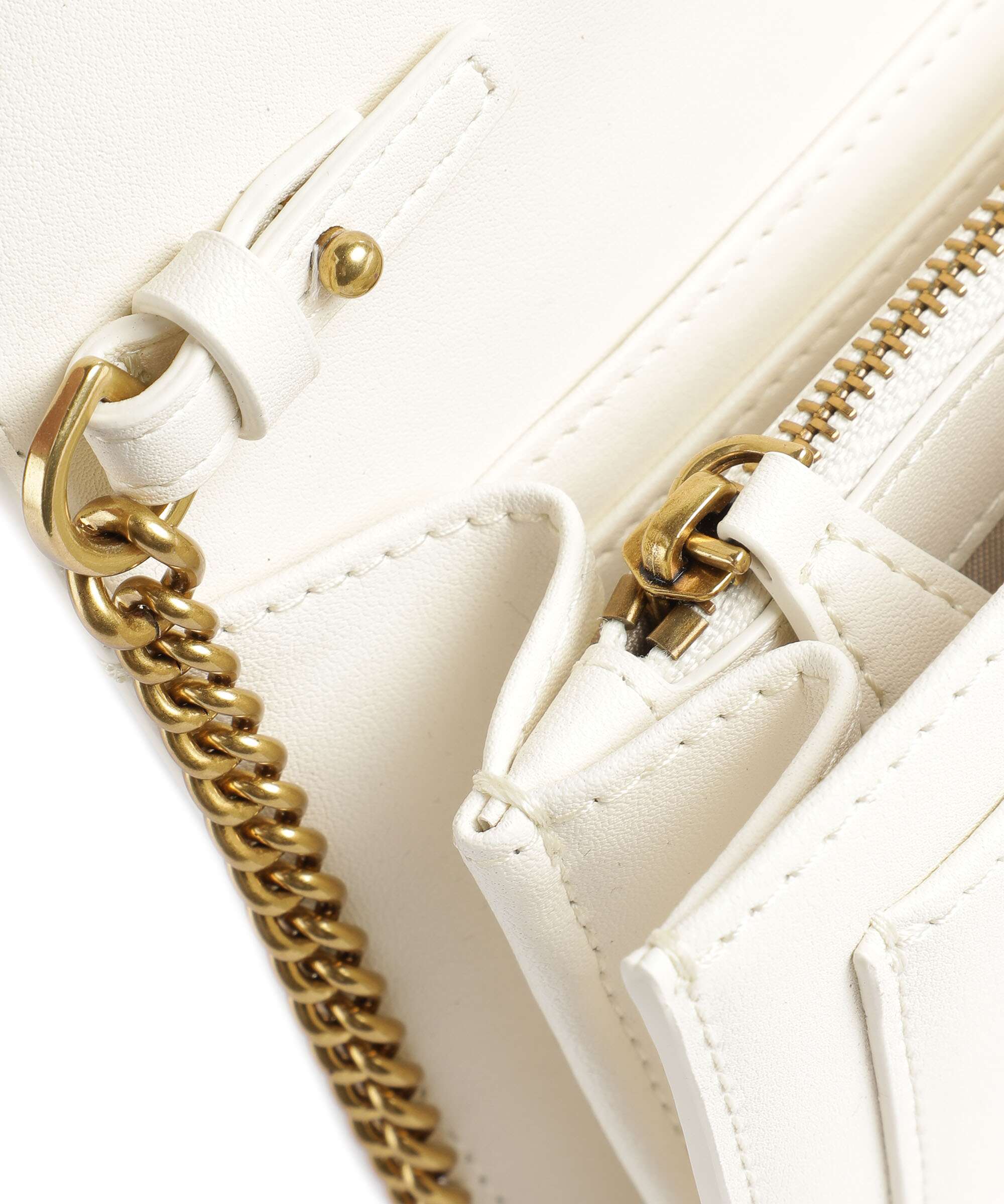 Pinko Love One Portefeuille bianco seta/antique gold - Image 4