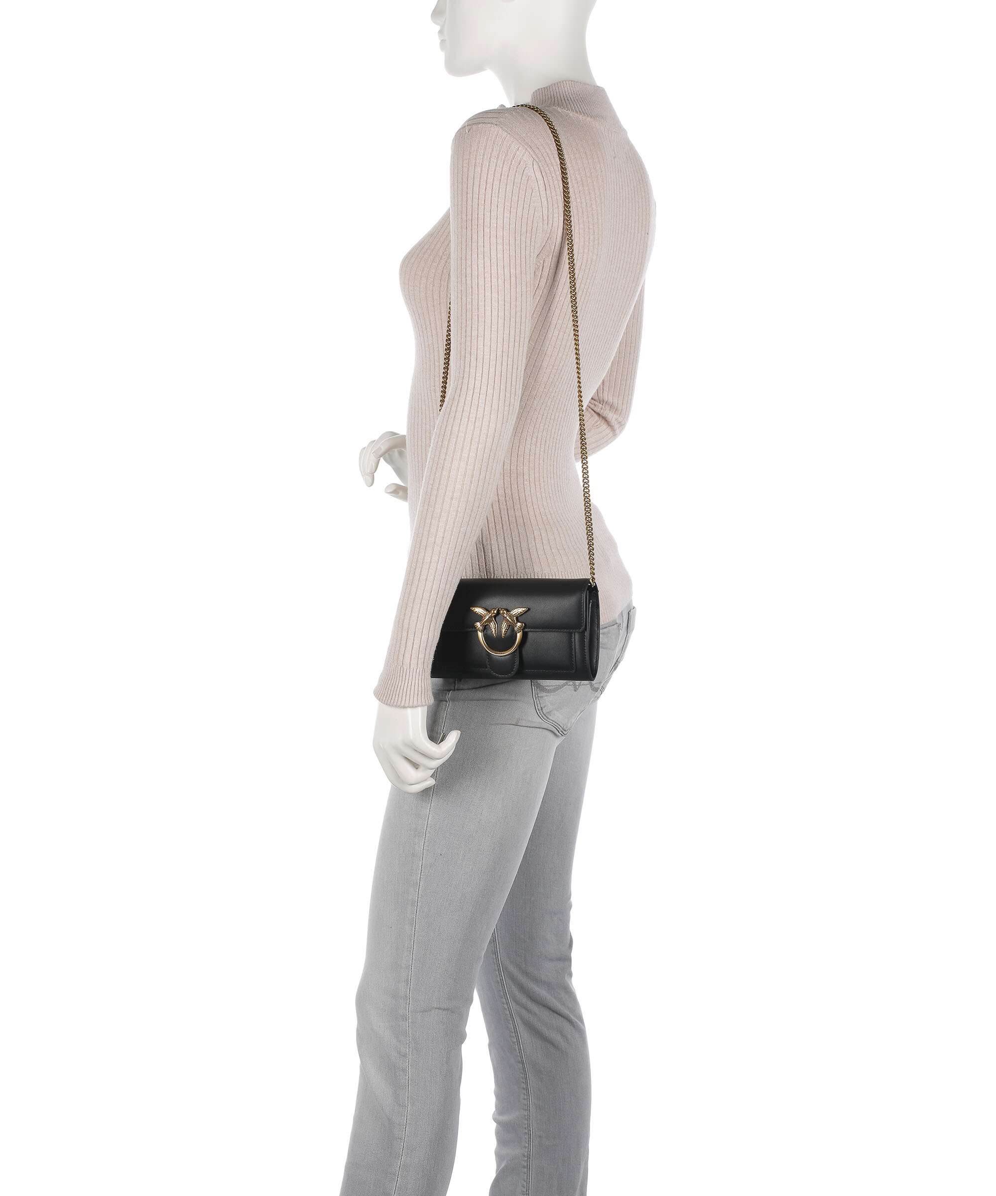 Pinko Love One Portefeuille nero/antique gold - Image 3