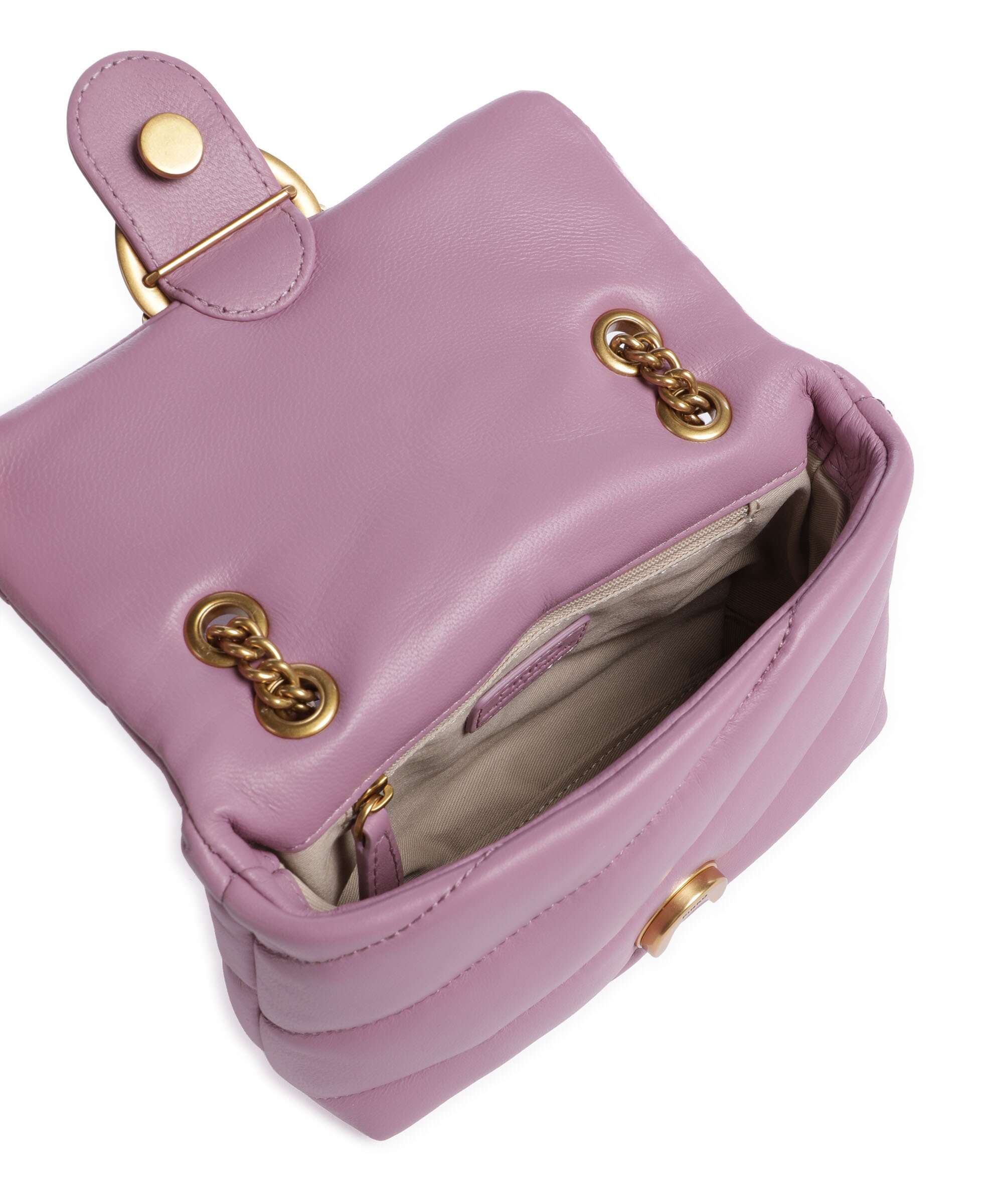 Pinko Love Puff Baby Sac porté épaule lilla/antique gold - Image 7