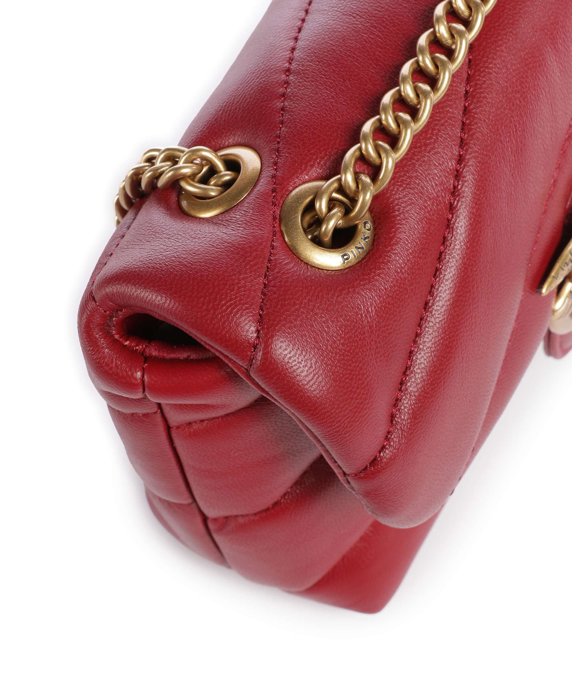 Pinko Love Puff Baby Sac porté épaule rosso scuro/antique gold - Image 5