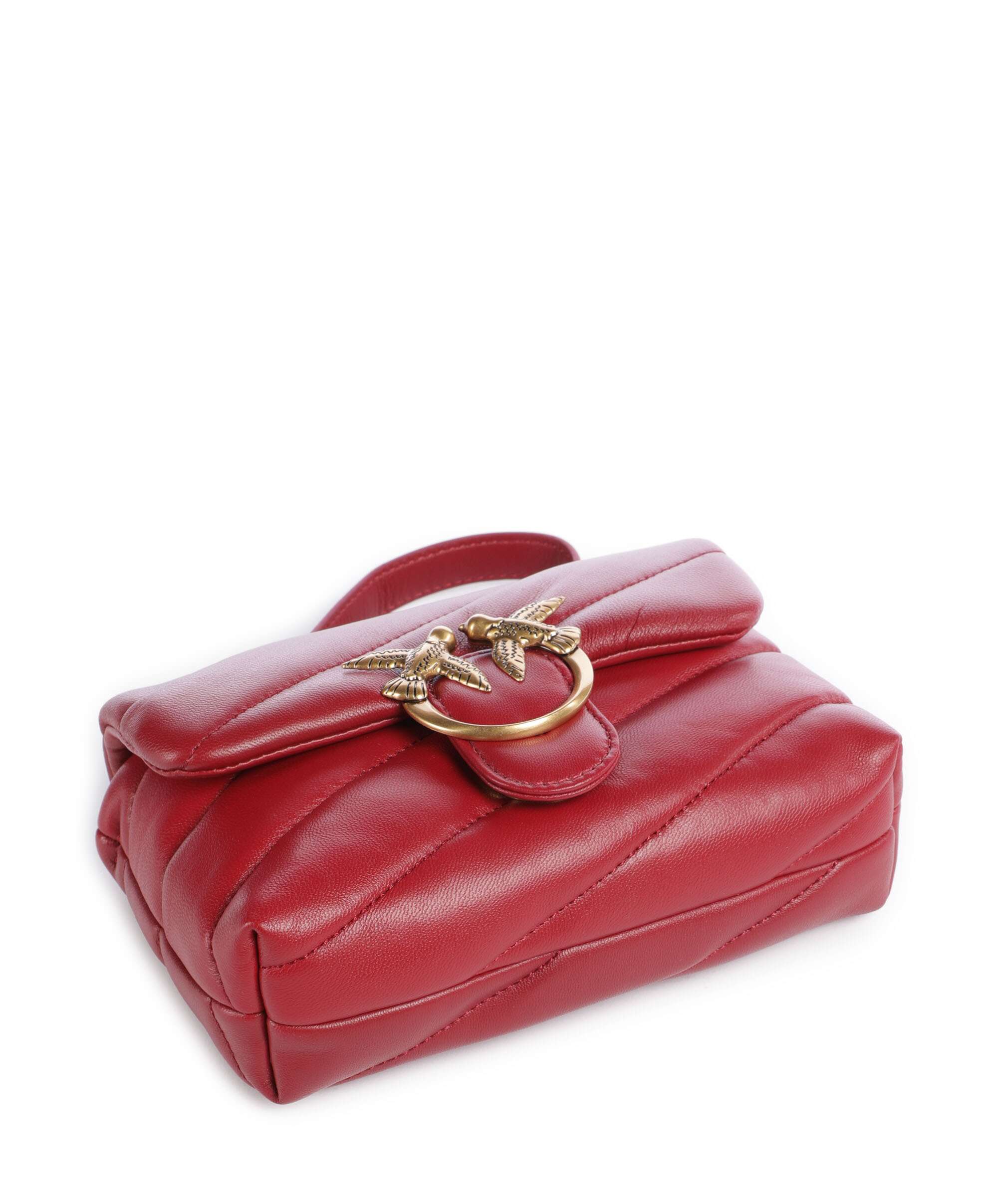 Pinko Love Puff Baby Sac porté épaule rosso scuro/antique gold - Image 6