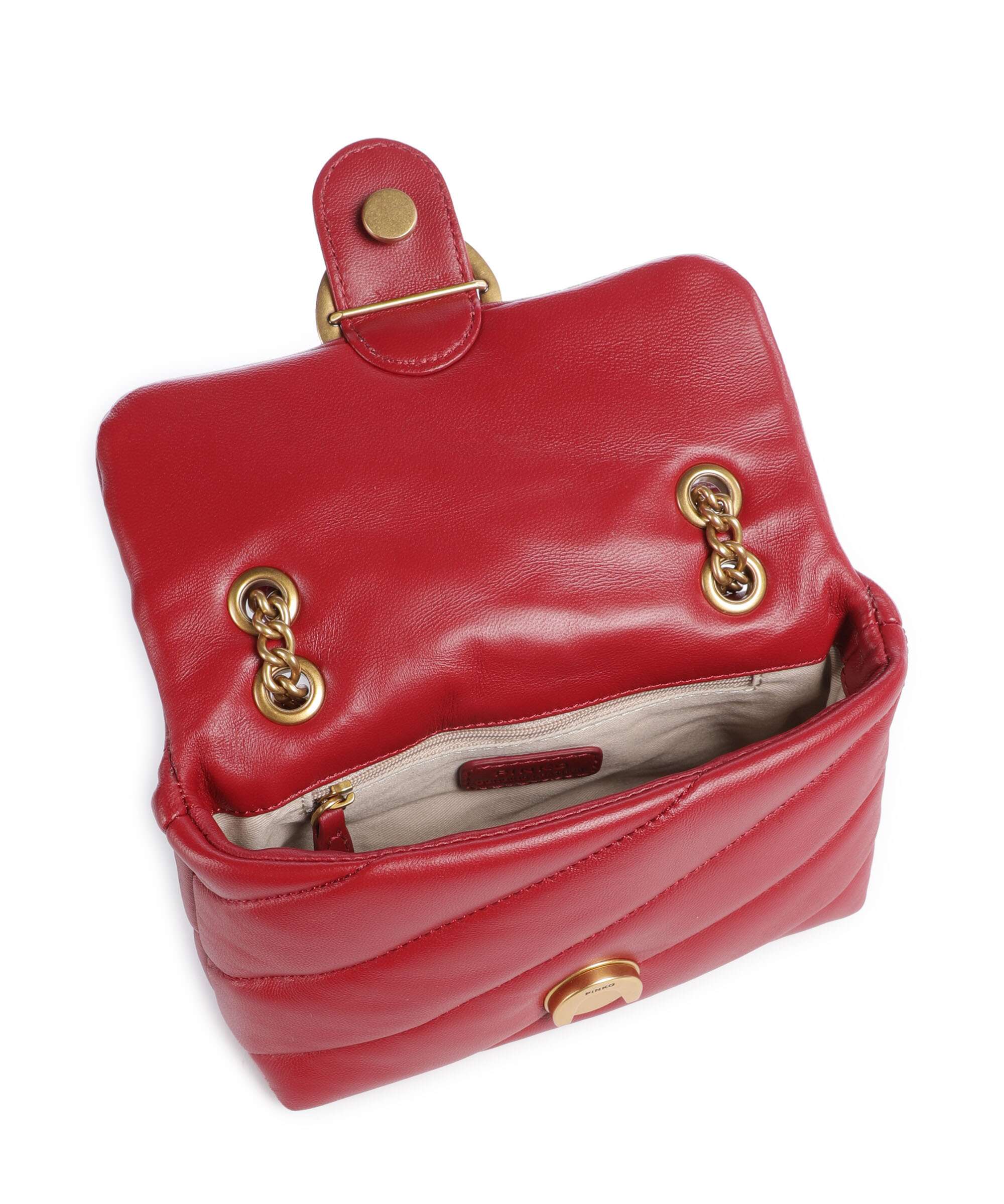 Pinko Love Puff Baby Sac porté épaule rosso scuro/antique gold - Image 7