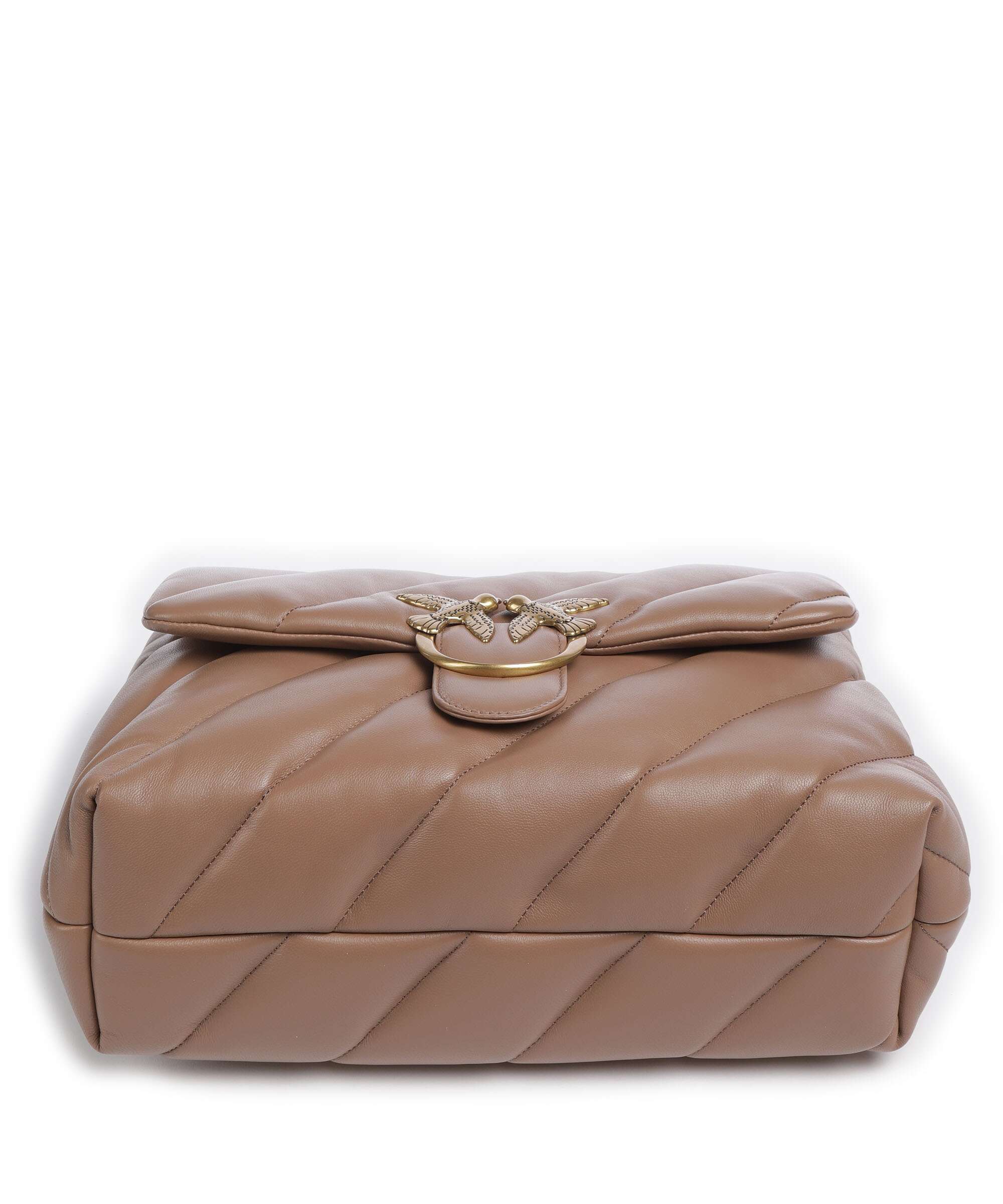 Pinko Love Puff Big Sac porté épaule biscotto zenzero/antique gold - Image 4