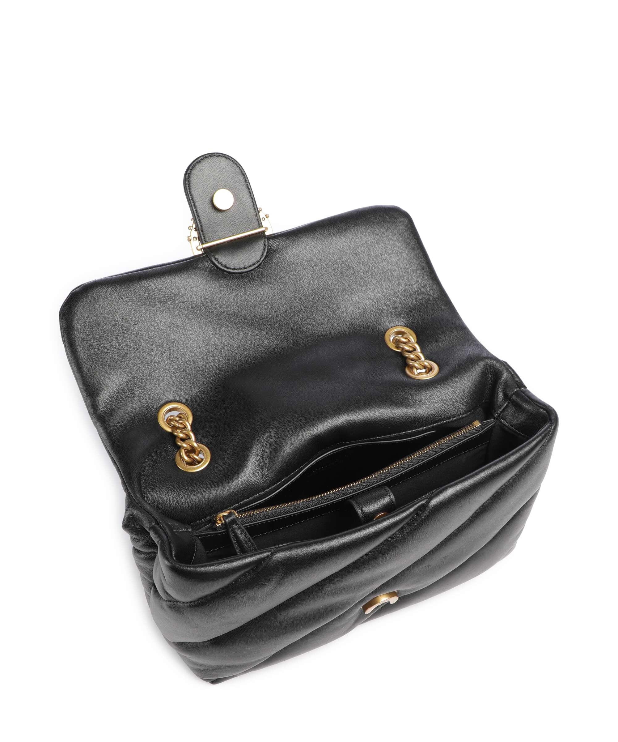 Pinko Love Puff Classic New Buckle Sac porté épaule nero/antique gold - Image 6