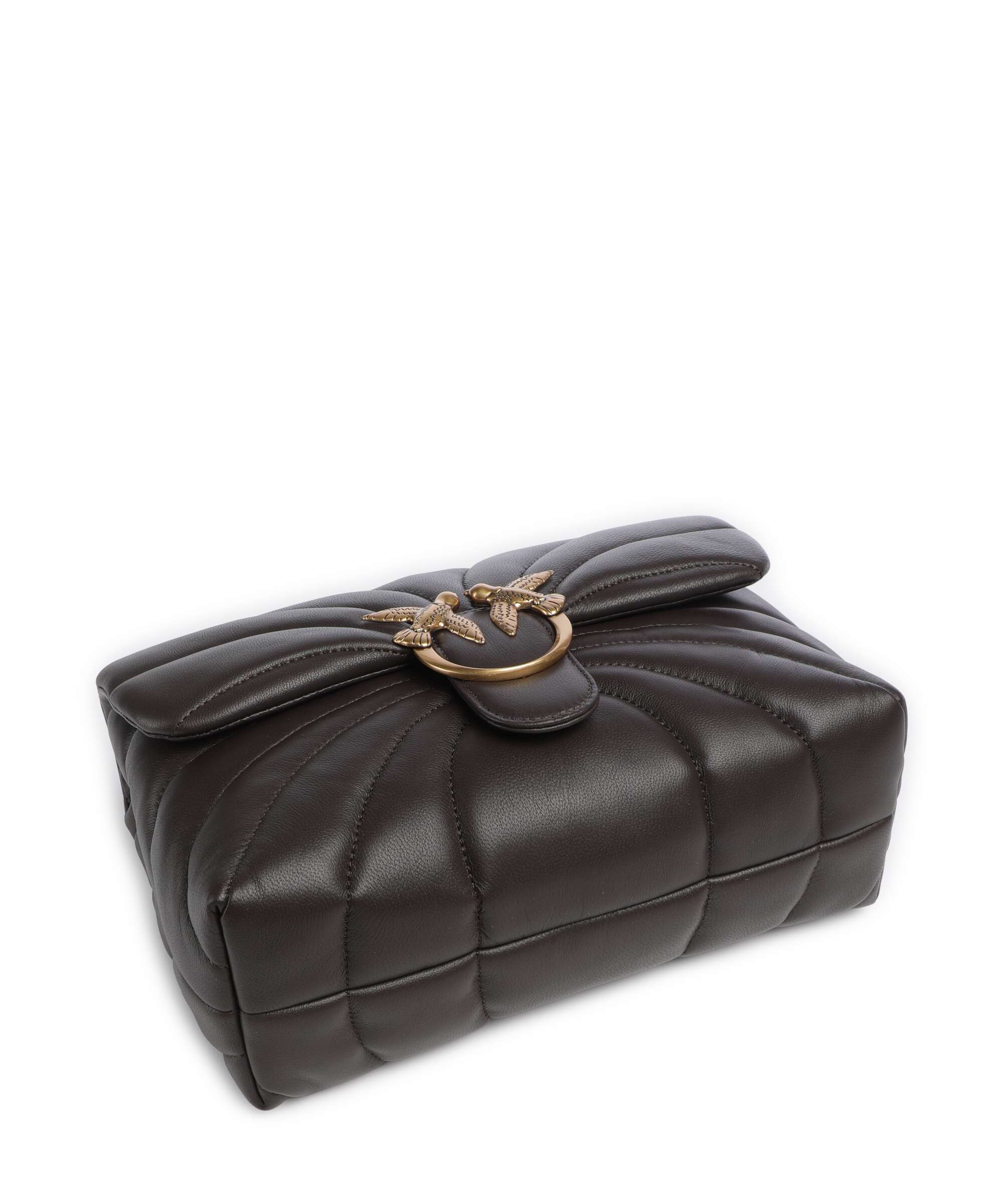 Pinko Love Puff Classic Sac porté épaule marrone marasca/antique gold - Image 5