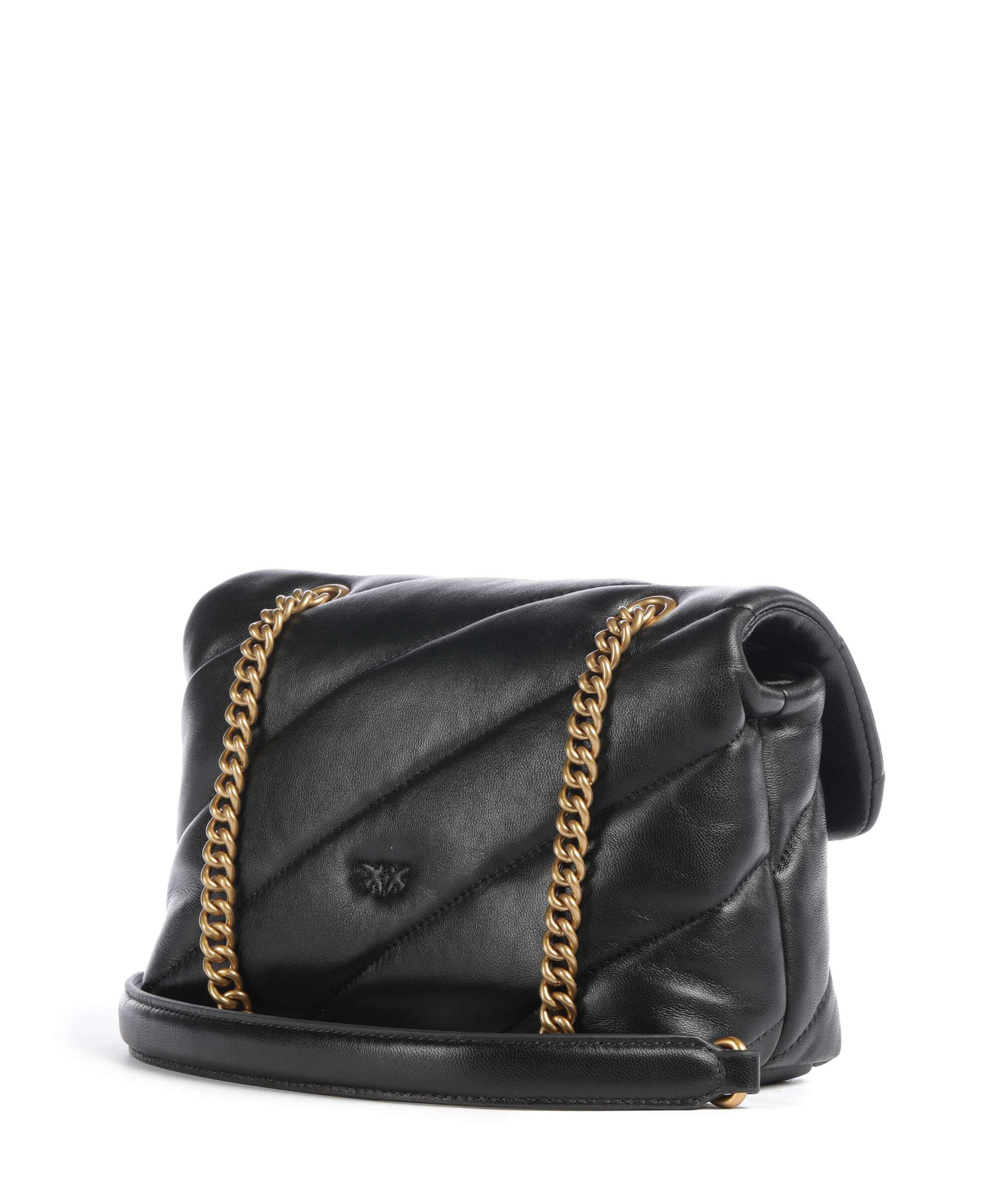 Pinko Love Puff Mini New Buckle Sac porté épaule nero/antique gold - Image 2