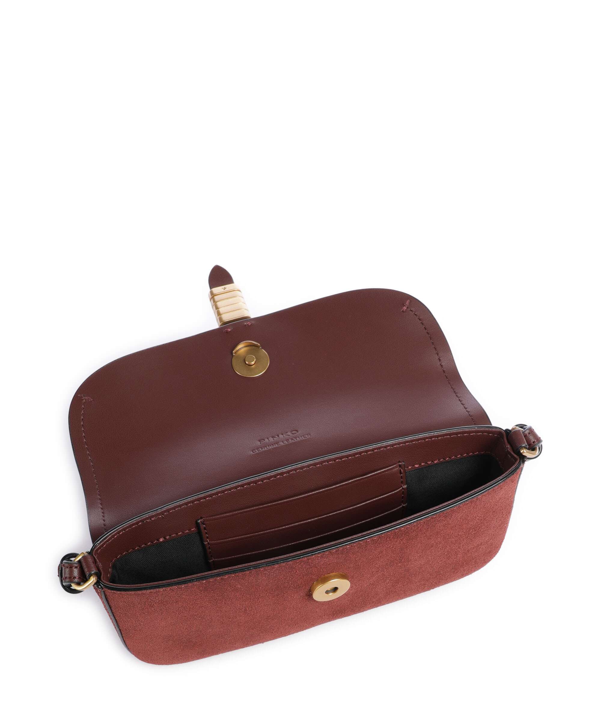 Pinko Saddle Flat Sac bandoulière burgundy wine/antique gold - Image 6