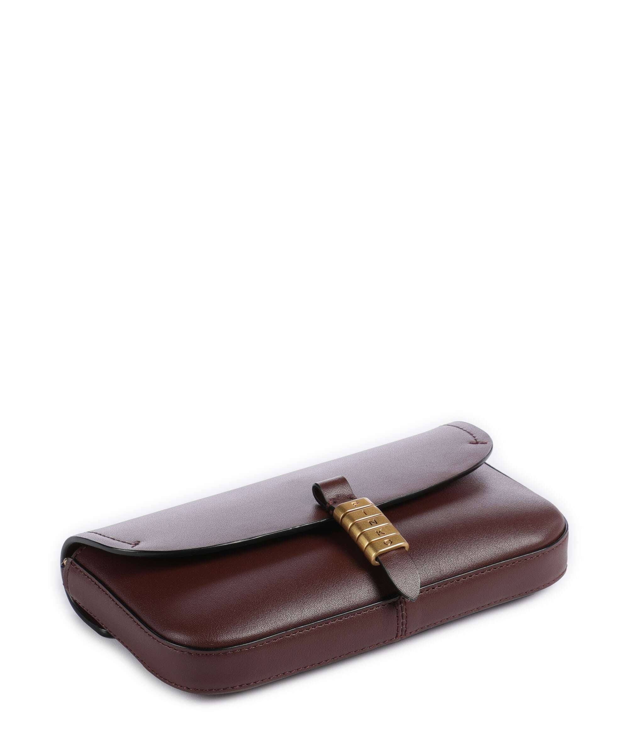 Pinko Saddle Flat Sac bandoulière rosso vino/antique gold - Image 4