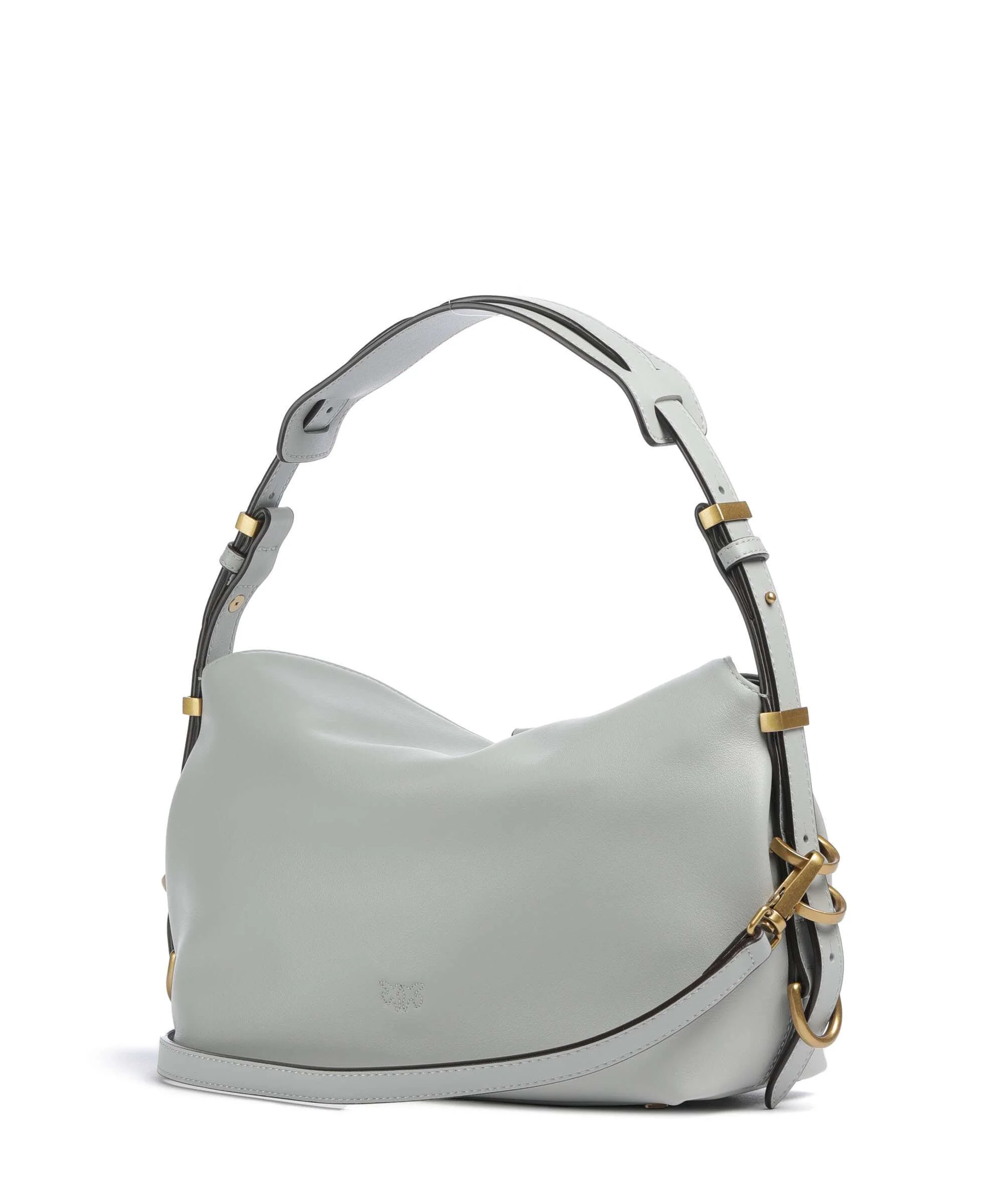 Pinko Saddle Horizontal Mini Sac porté épaule grigio perla/antique gold - Image 2