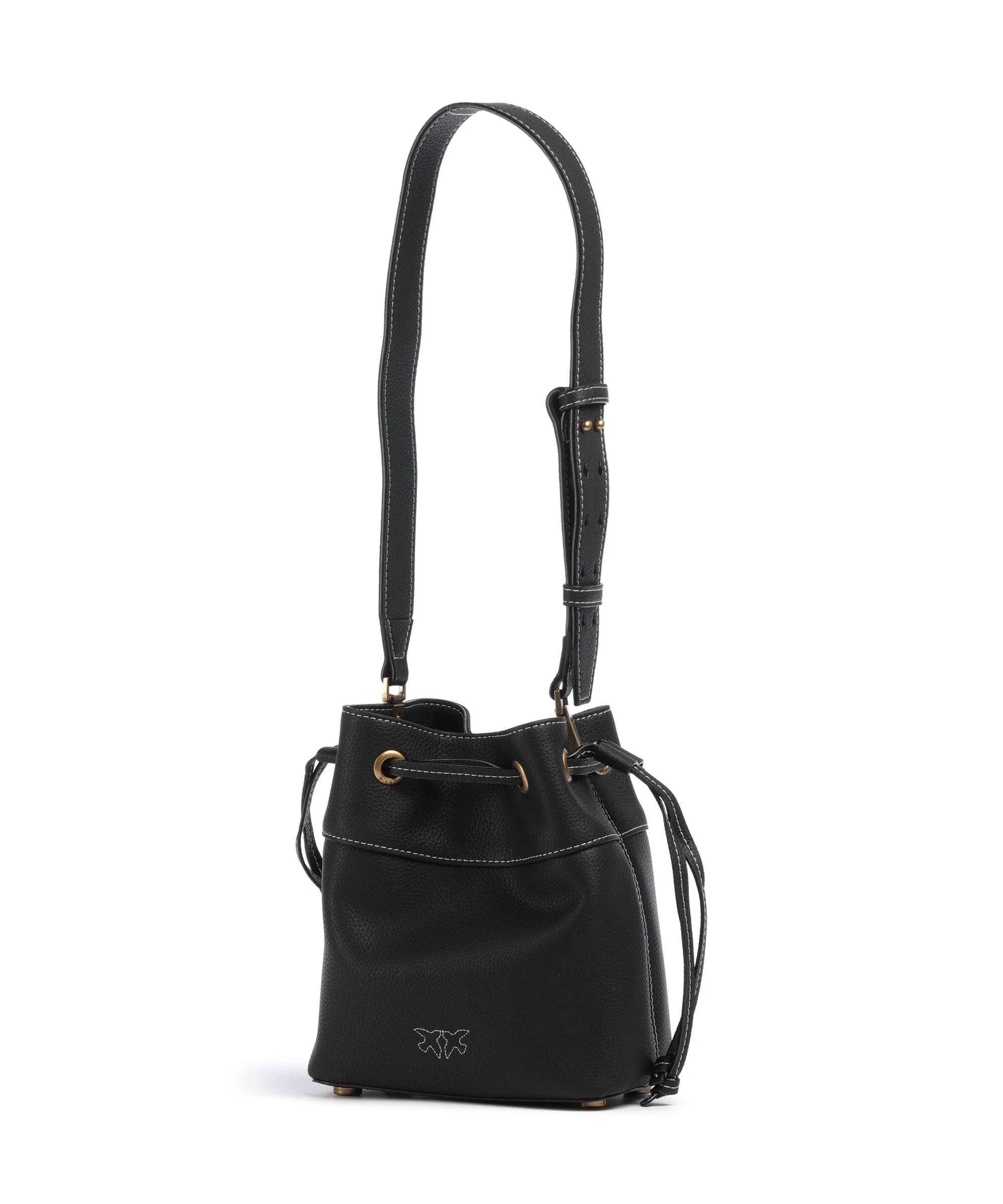Pinko Secchiello Mini Sac seau nero/antique gold - Image 2
