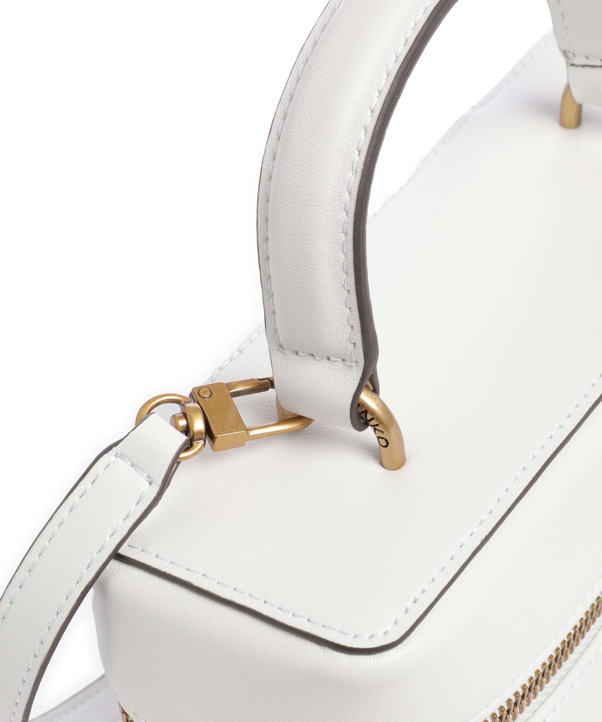 Pinko Vanity Mini Sac bandoulière bianco nembo/antique gold - Image 4