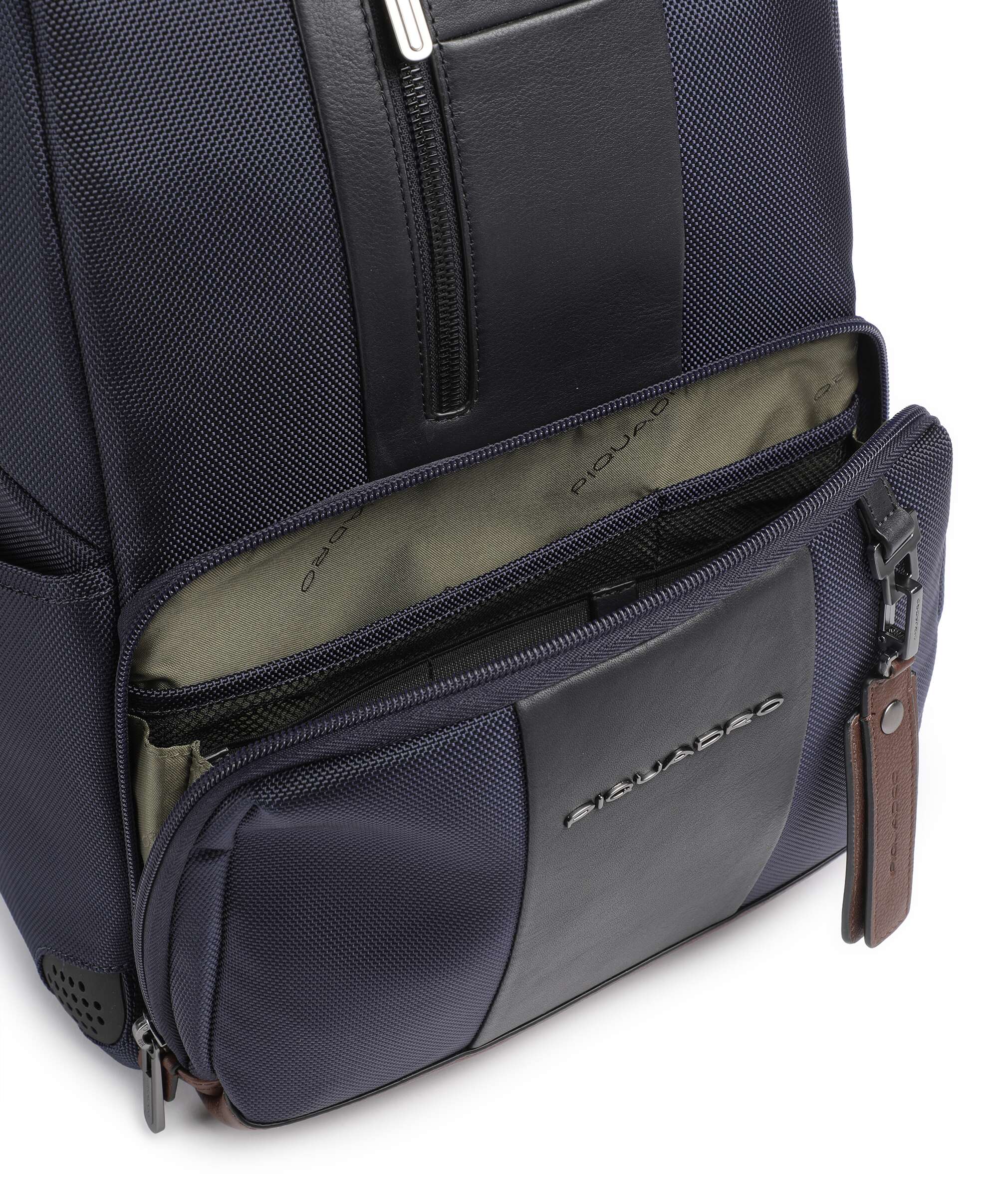 Piquadro Brief 2 LED Sac à dos d'ordinateur blue/cognac - Image 4