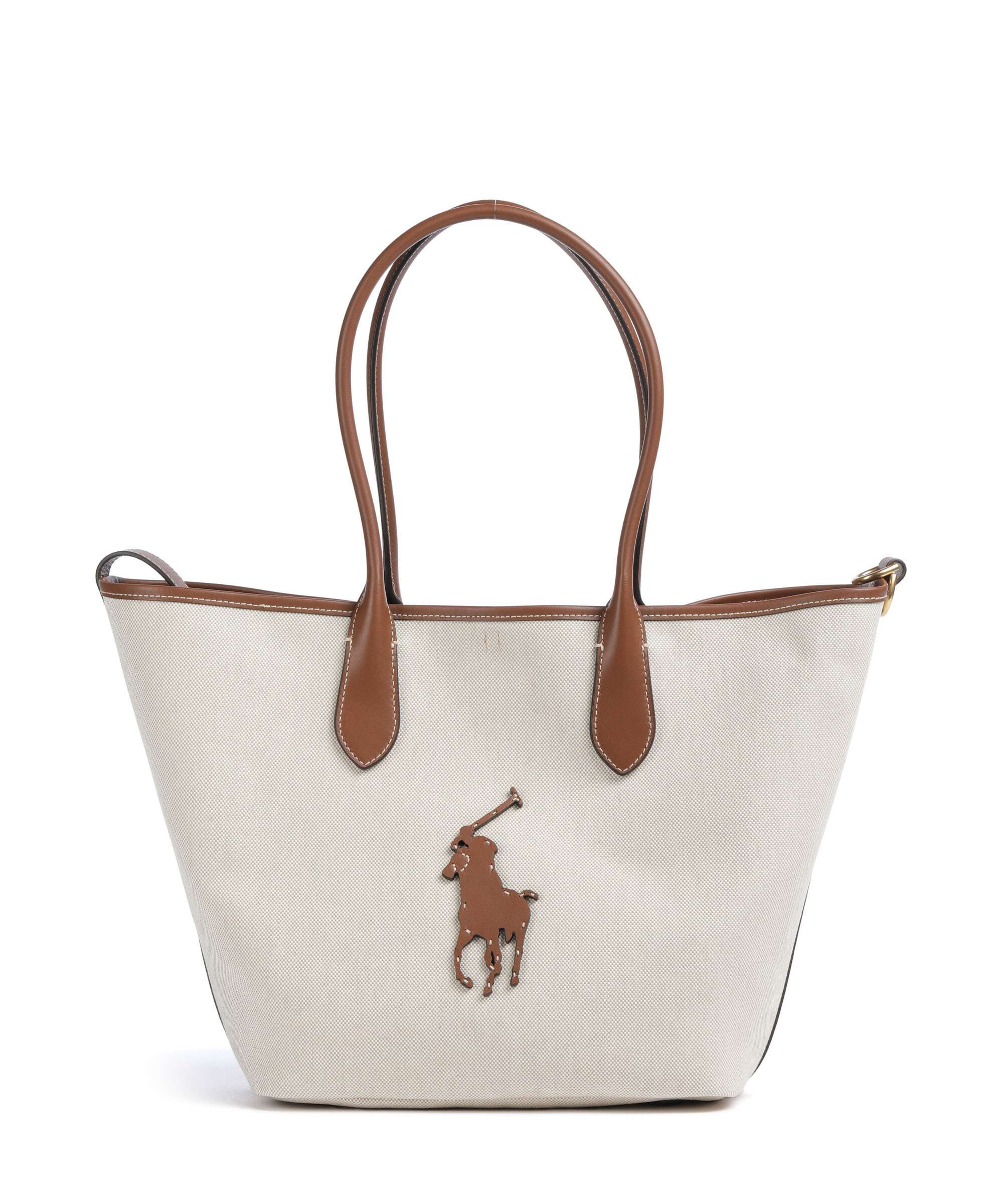 Polo Ralph Lauren Bellport Medium Cabas natural/cuoio