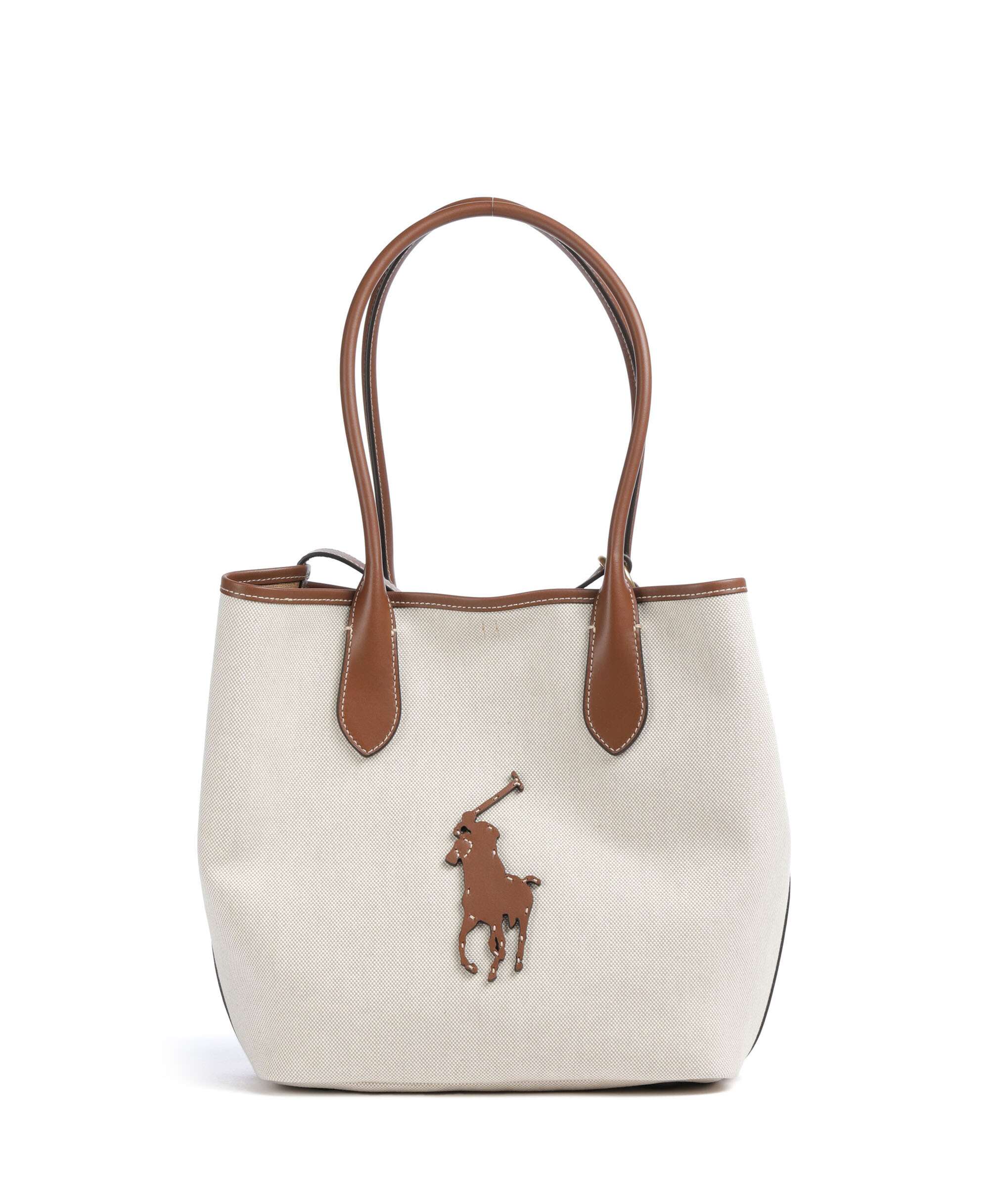 Polo Ralph Lauren Bellport Medium Cabas natural/cuoio - Image 2