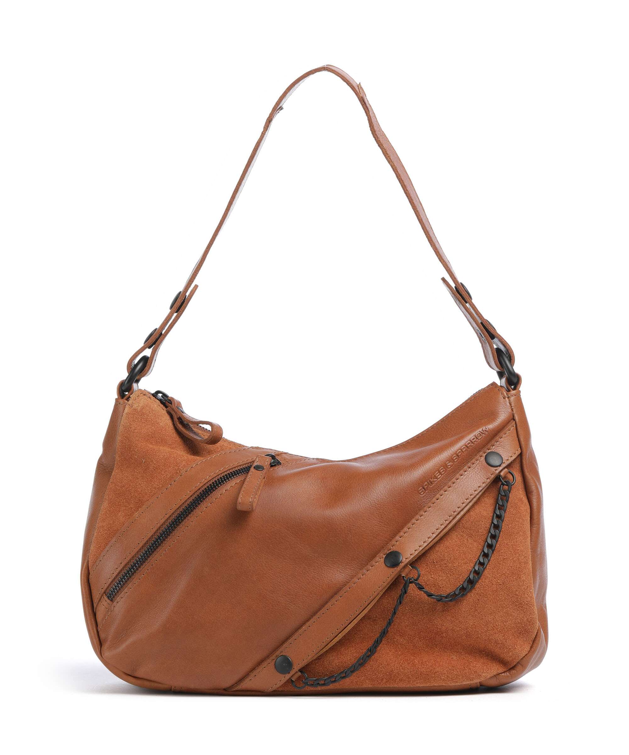 Spikes & Sparrow Suede Mix Jadeline Sac porté épaule brandy - Image 4