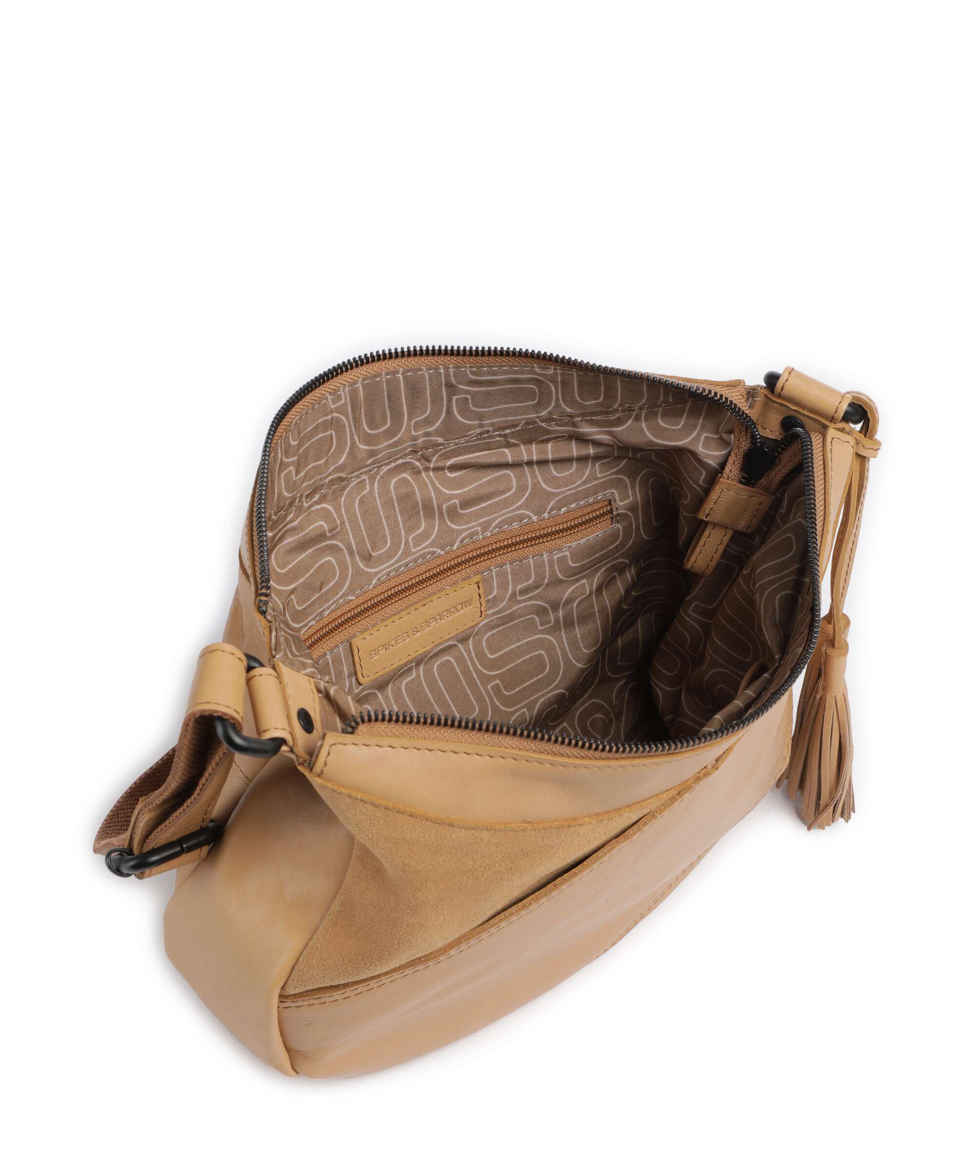 Spikes & Sparrow Suede Mix Lorain Sac bandoulière camel - Image 5