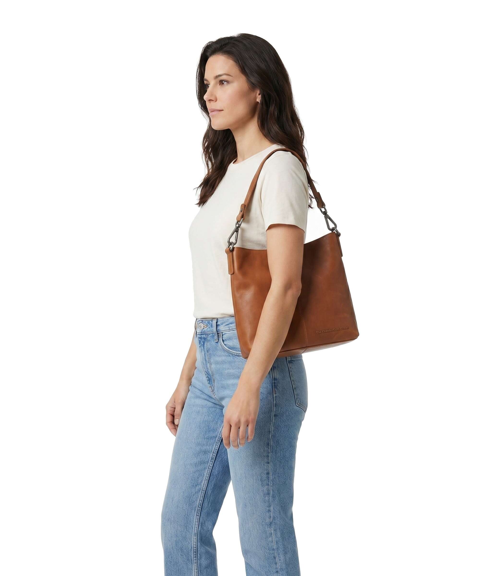The Chesterfield Brand Cow Wax Pull Up Jen Sac fourre-tout cognac - Image 3