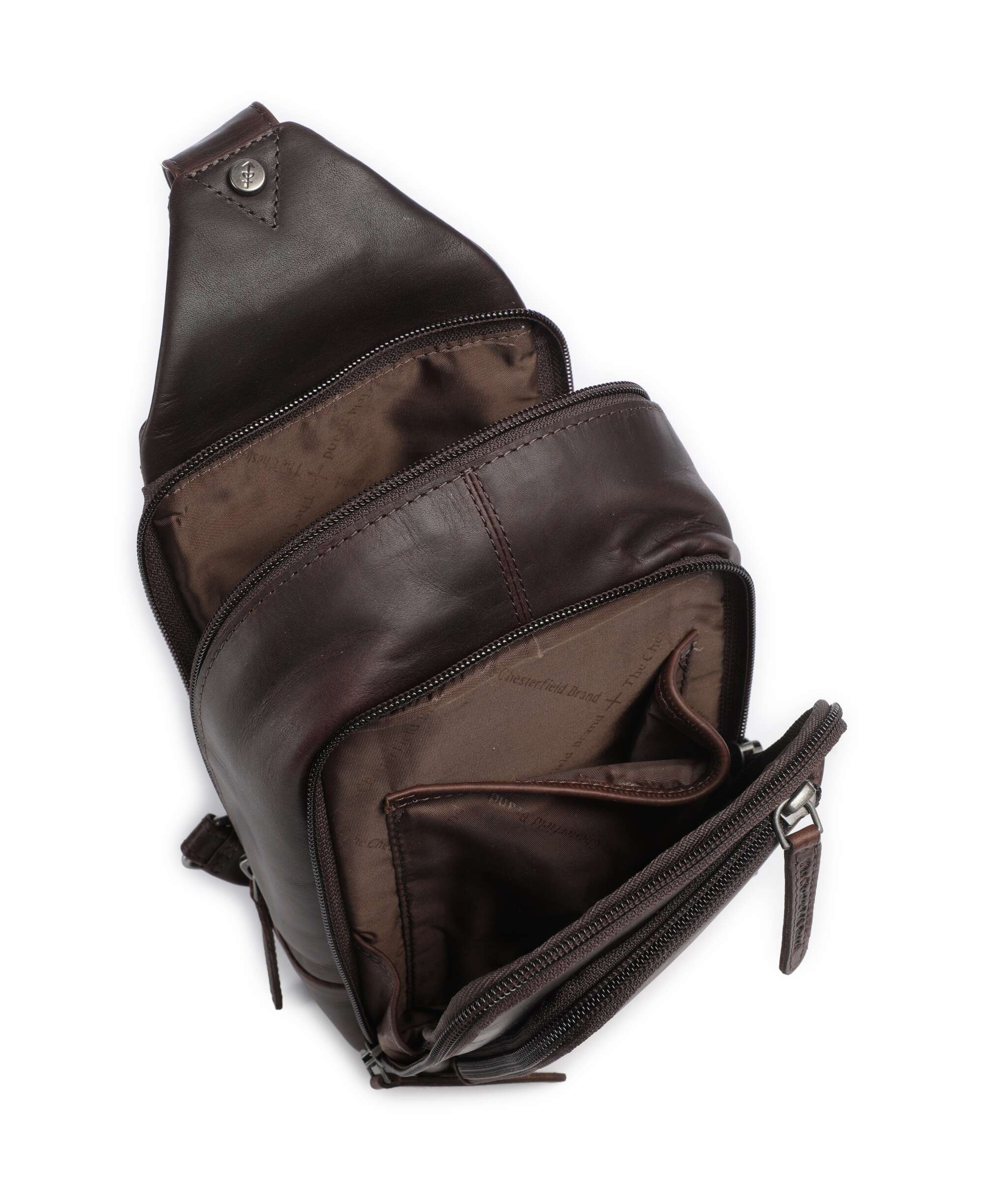 The Chesterfield Brand Cow Wax Pull Up Riga Sac sling brown - Image 6